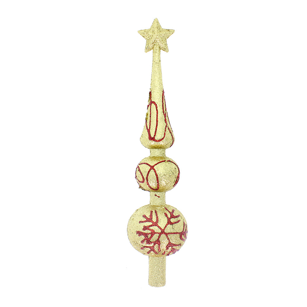 Christmas Finial Tree Topper 30Cm- Gold