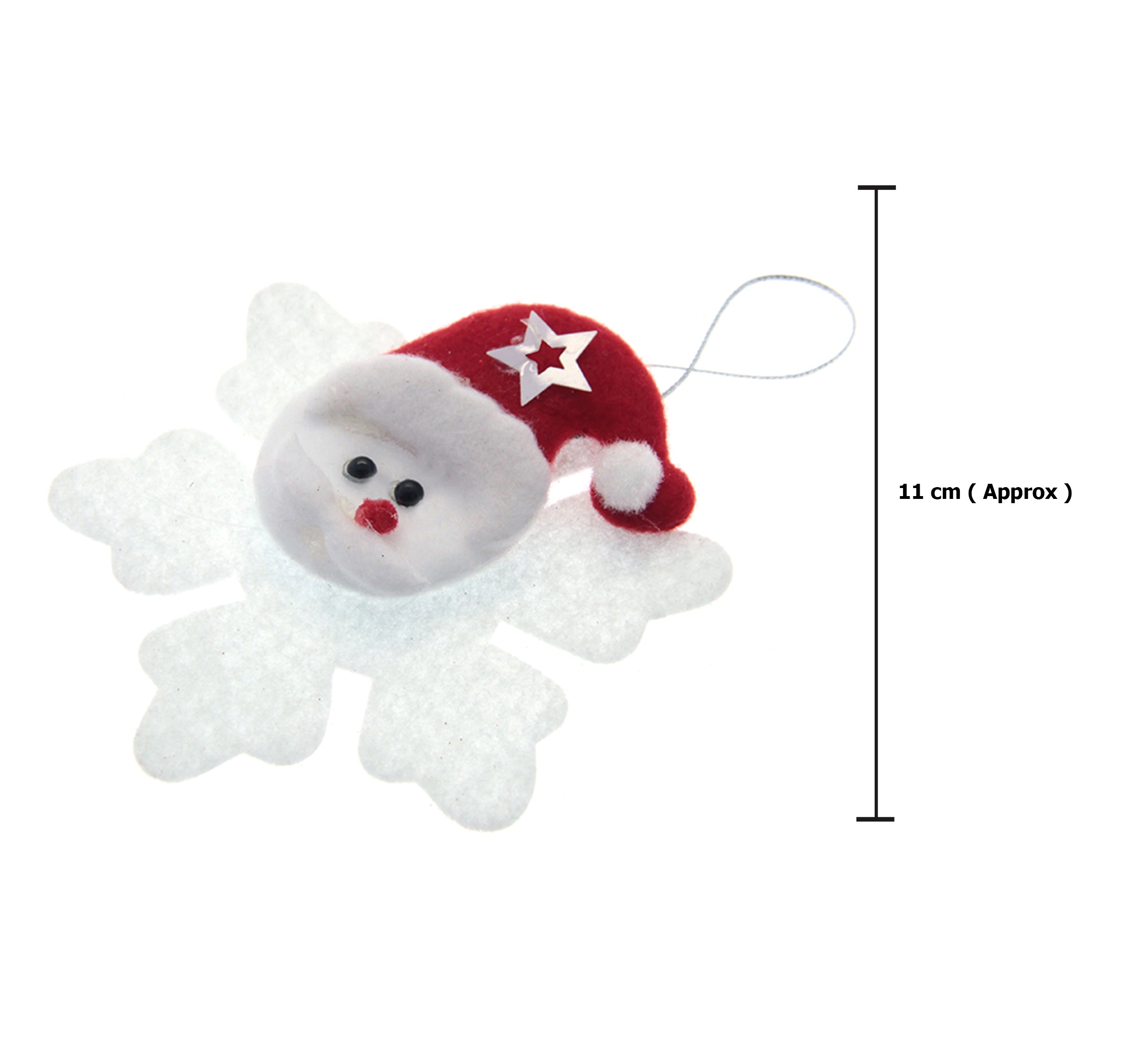 Santa Claus On Snow Flake Hanging-11Cm