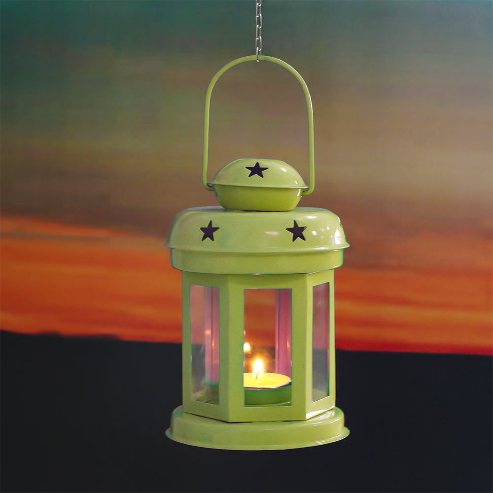 Diwali Metal Lantern -Green