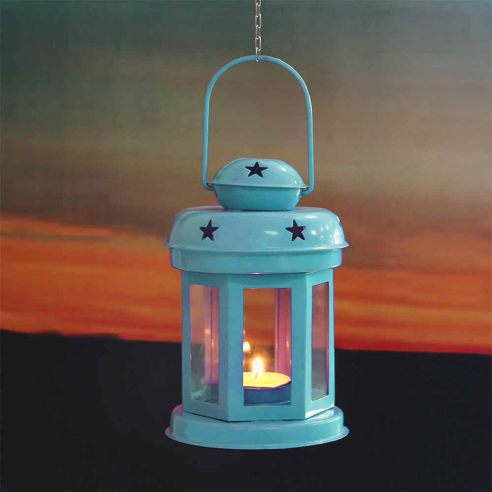 Diwali Metal Lantern -Blue