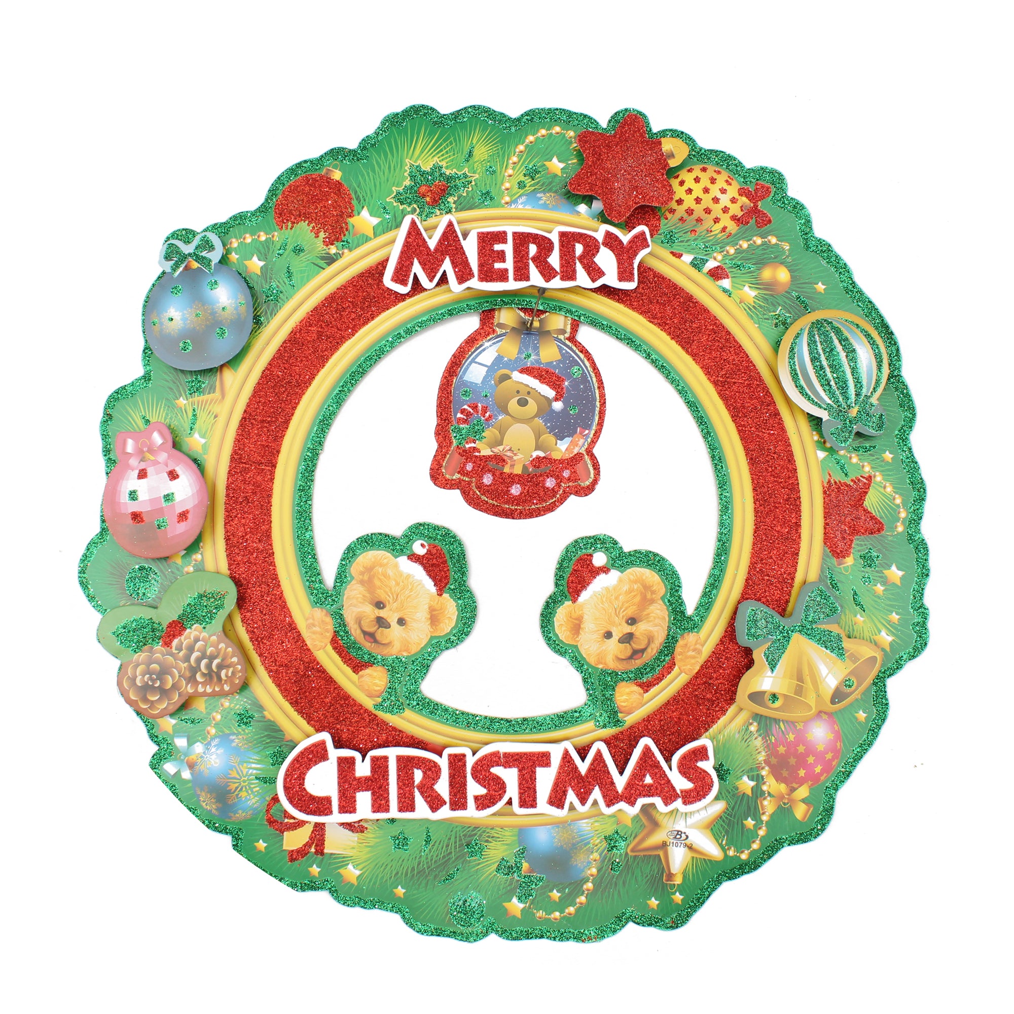 X-Mas Paper Wreath Merry Christmas 1Pc