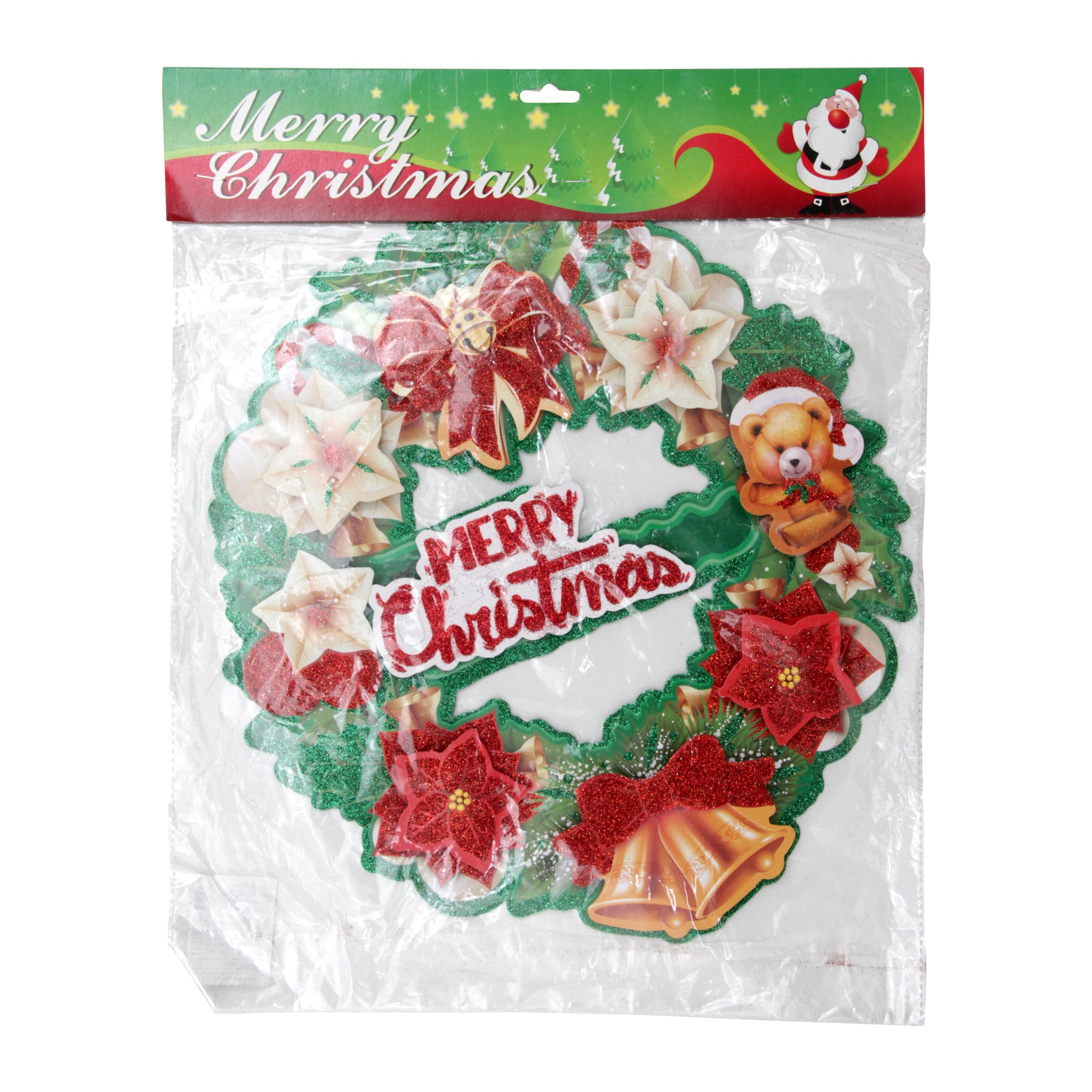 X-Mas Paper Wreath Cheerful Christmas 1Pc