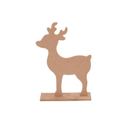 MDF Decorable Reindeer With Base, Approx: Width 6.75 X Height  10.5 , Thickness - 5.5mm, 1pc