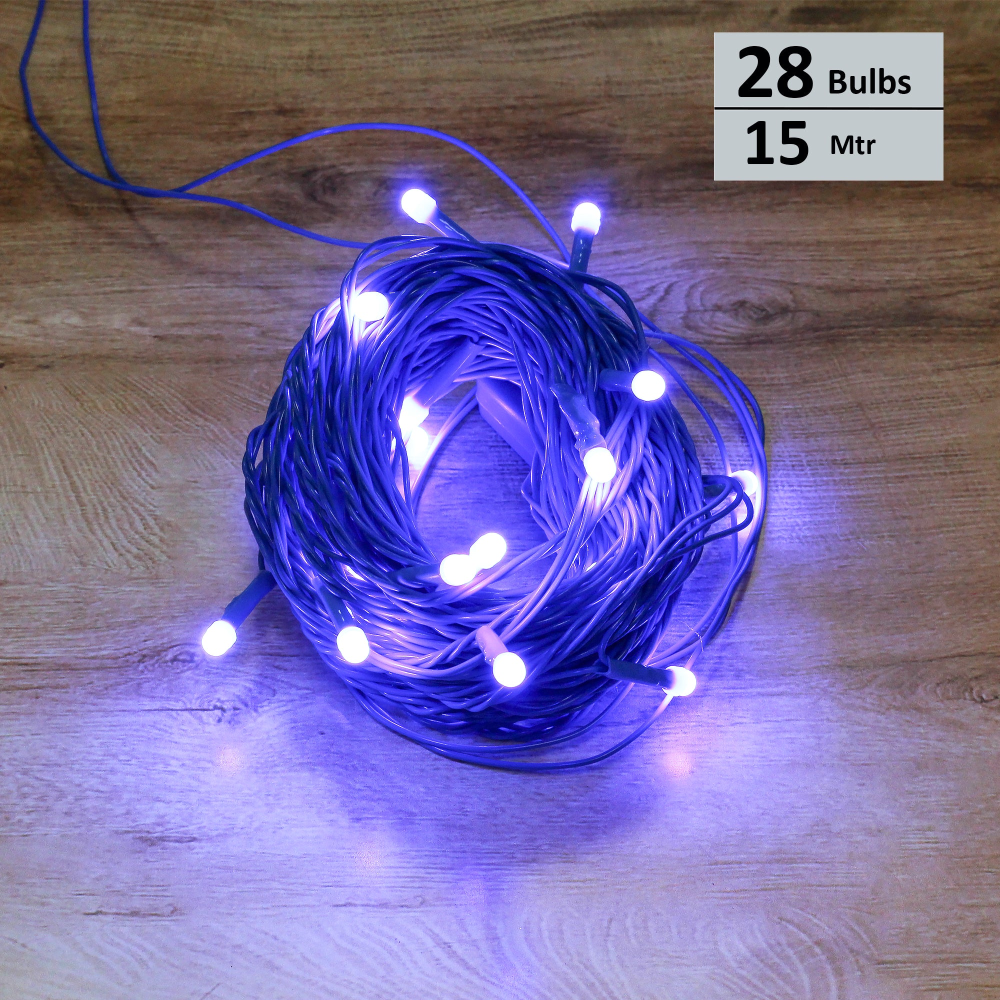 Decorative Pixel Lights 28 Bulbs Blue 15mtr