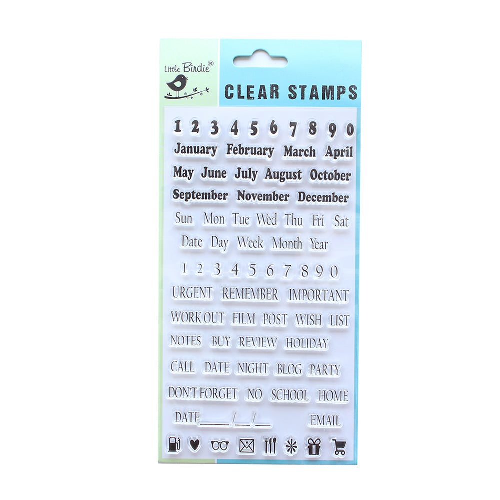 Clear Stamps Calender 4.5Inch X 8Inch 66Pc Pbci Ib
