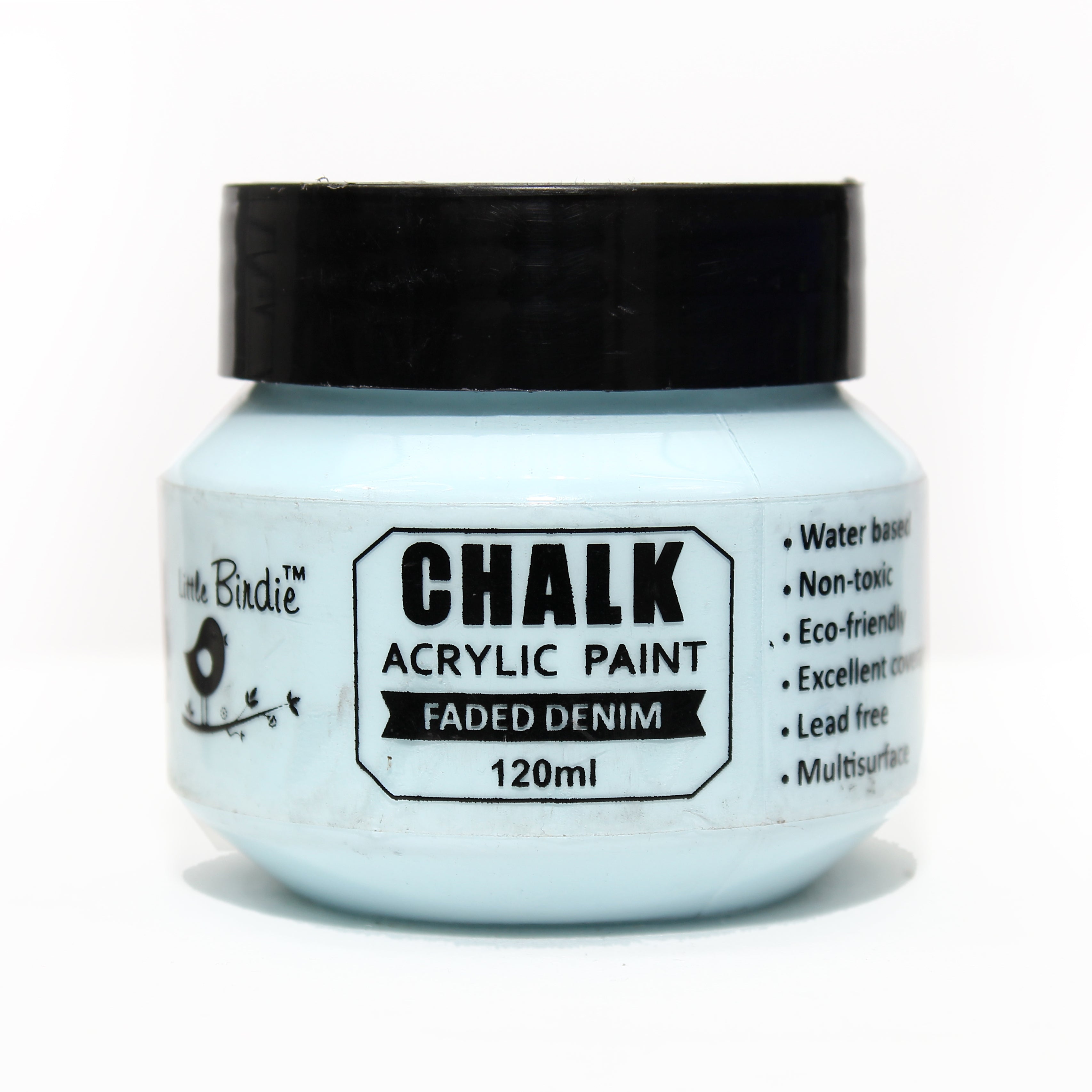 Home Decor Chalk Paint Faded Denim 120ml Bottle