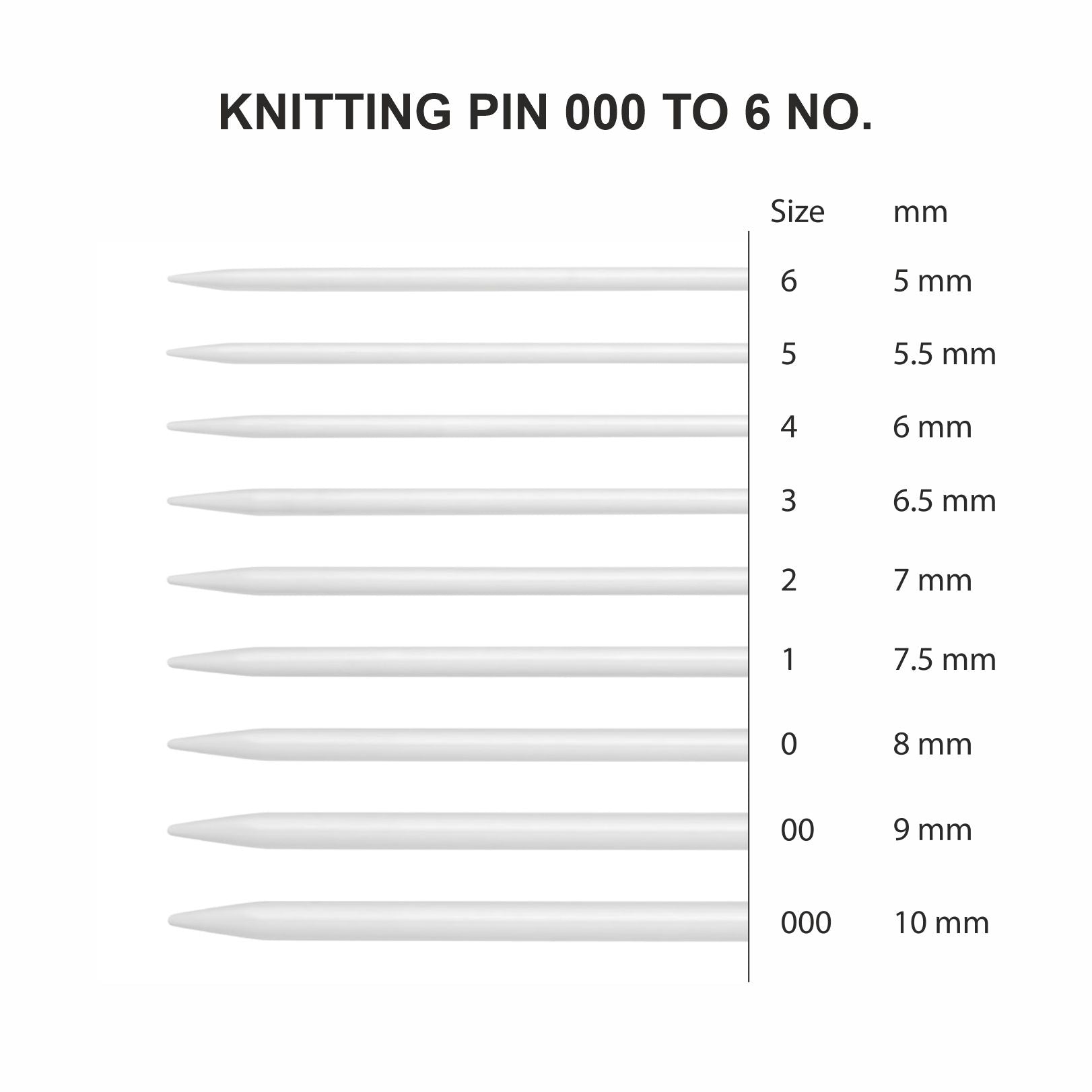 Plastic Knitting Needles 14 inch No.5 1Pair