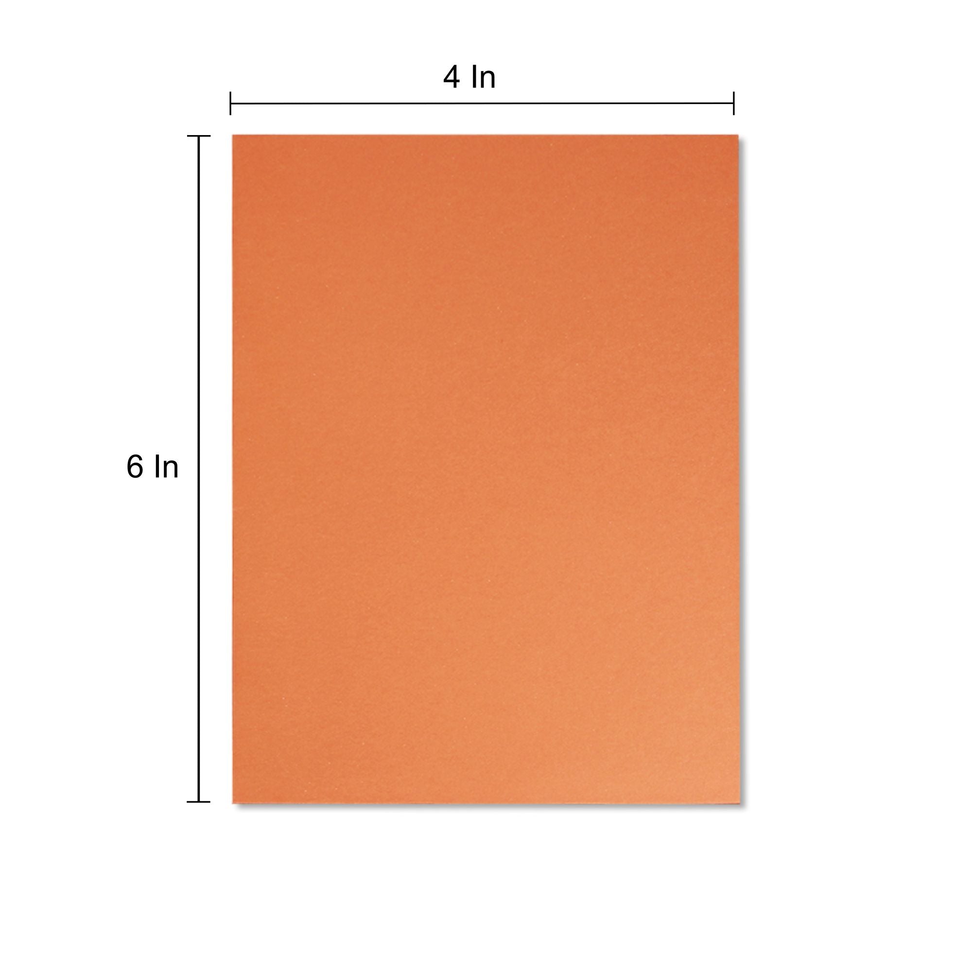 Premium Card & Envelope Orange 4Inch X6Inch  1Pc Lb
