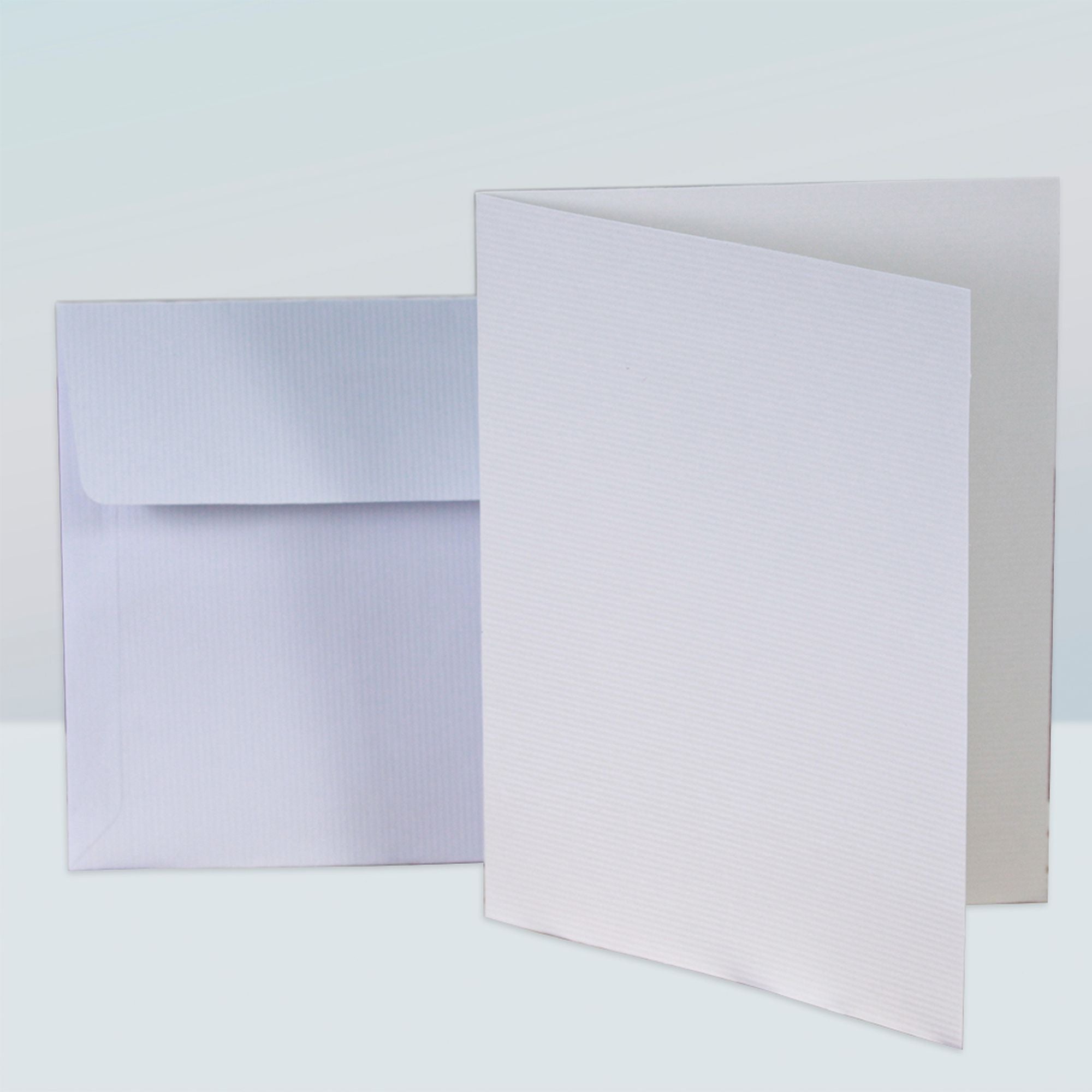 Premium Card & Envelope Linen Garis Besar White 4Inch X6Inch  1Pc Lb
