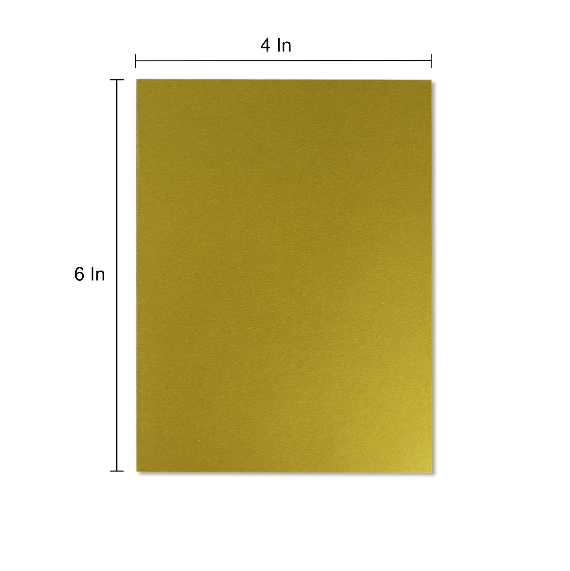 Premium Card & Envelope Metallic Millennium Light Royal Gold 4Inch X6Inch  1Pc Lb