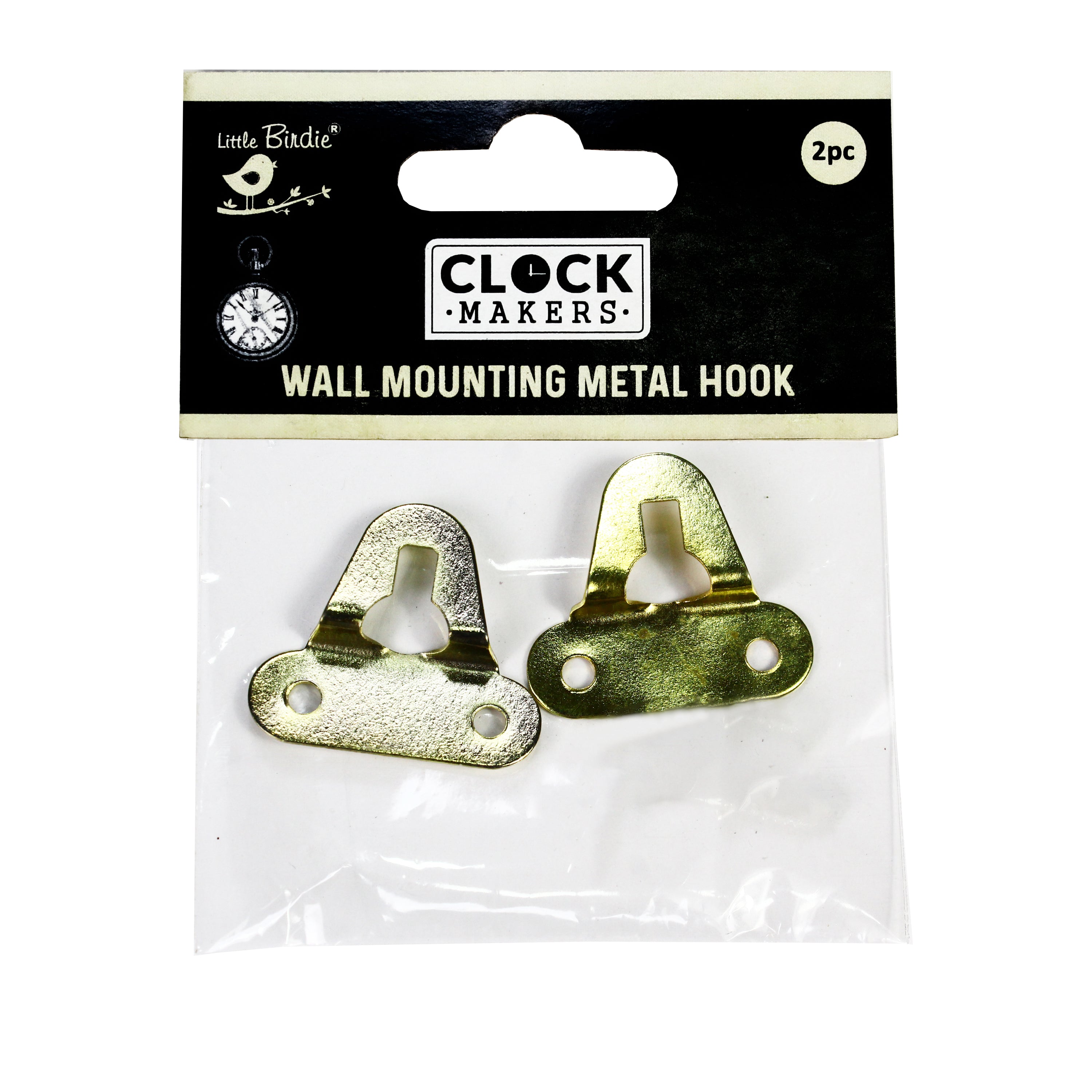 Wall Mounting Metal Hooks U Gold 2Pc Pbhc Lb