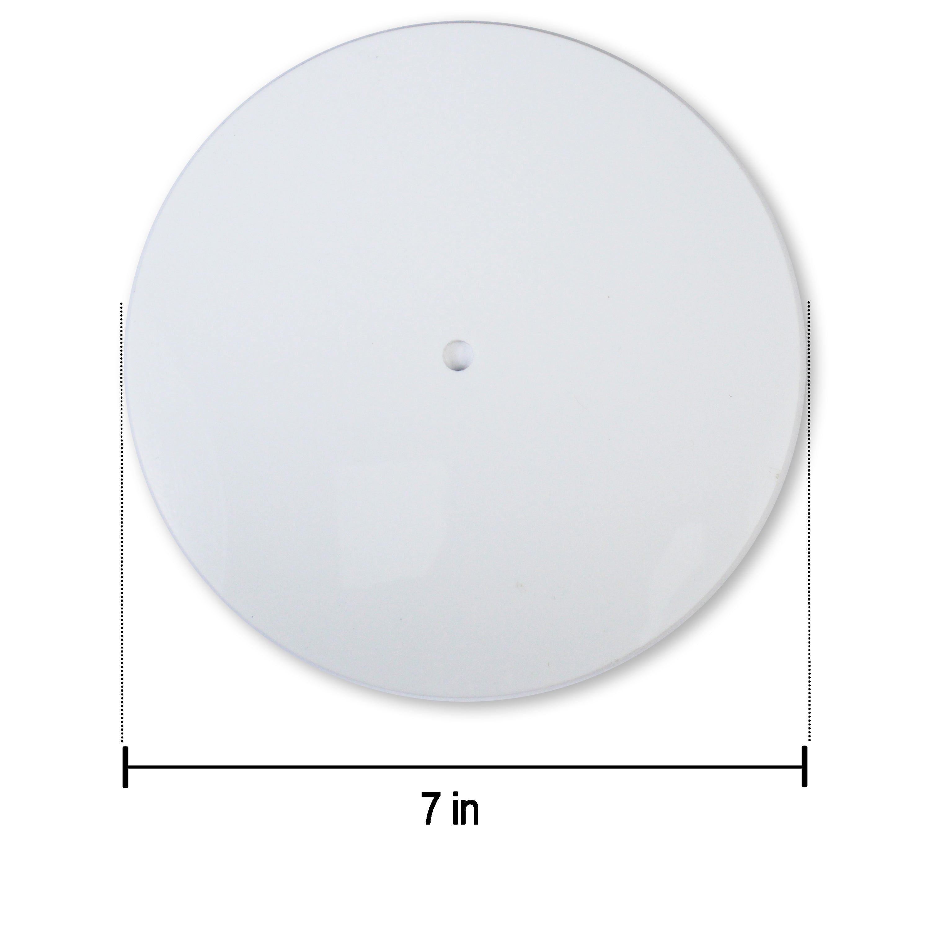 Acrylic Clock Face White 7Inch Dia 3.7Mm Thick 1Pc Lb