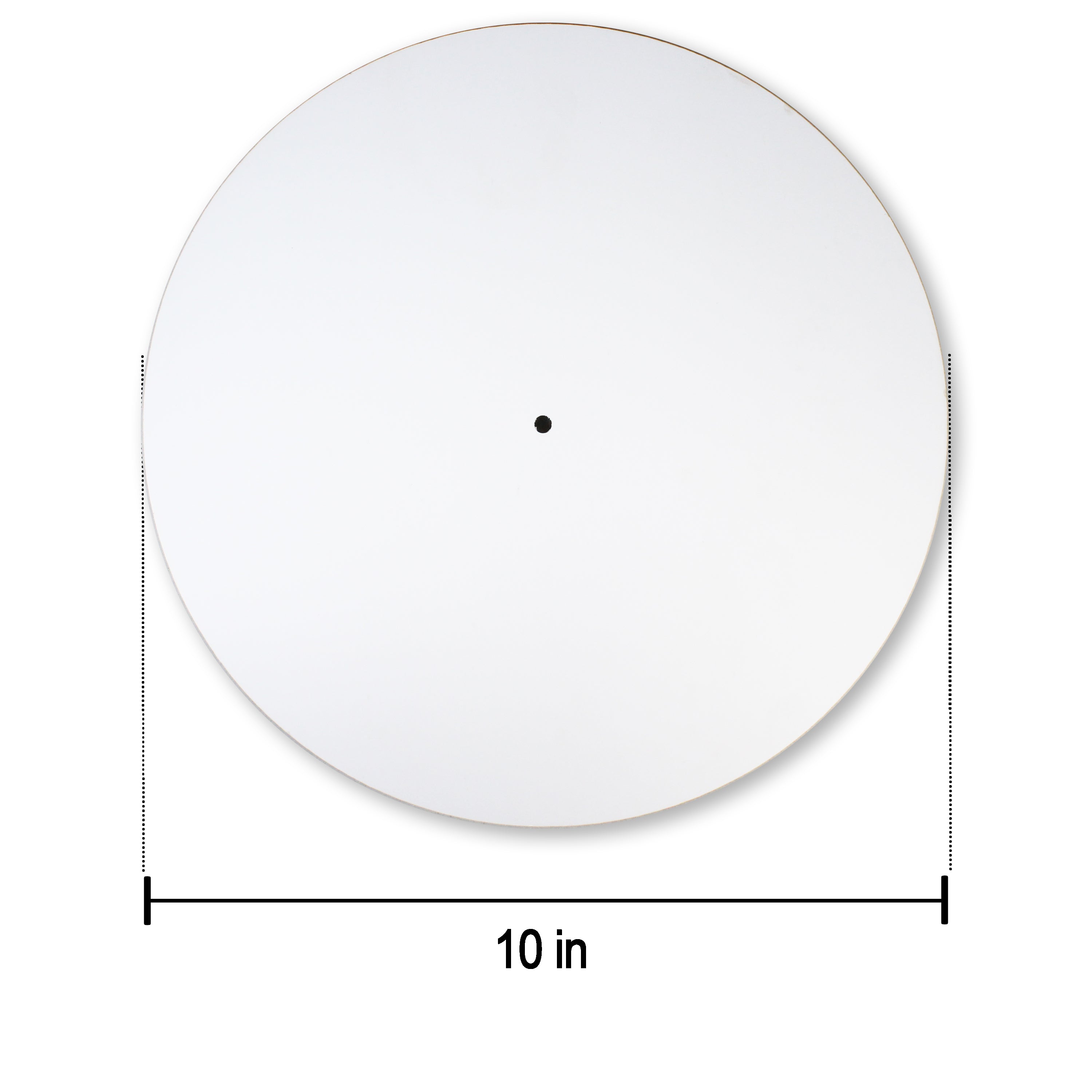 Acrylic Clock Face White 10Inch Dia 3.7Mm Thick 1Pc Lb