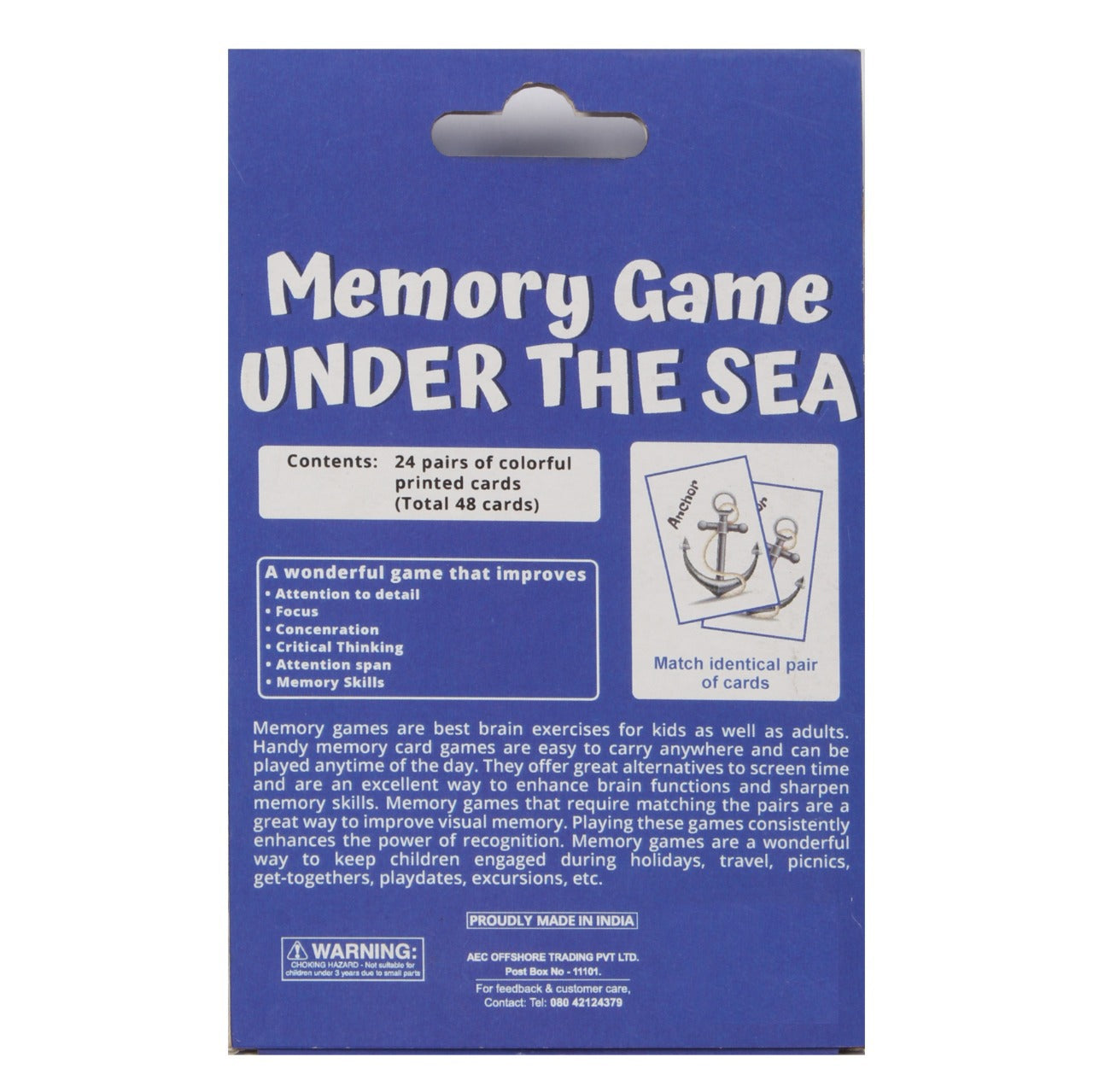 Memory Game Under The Sea Kit 1Box Lb