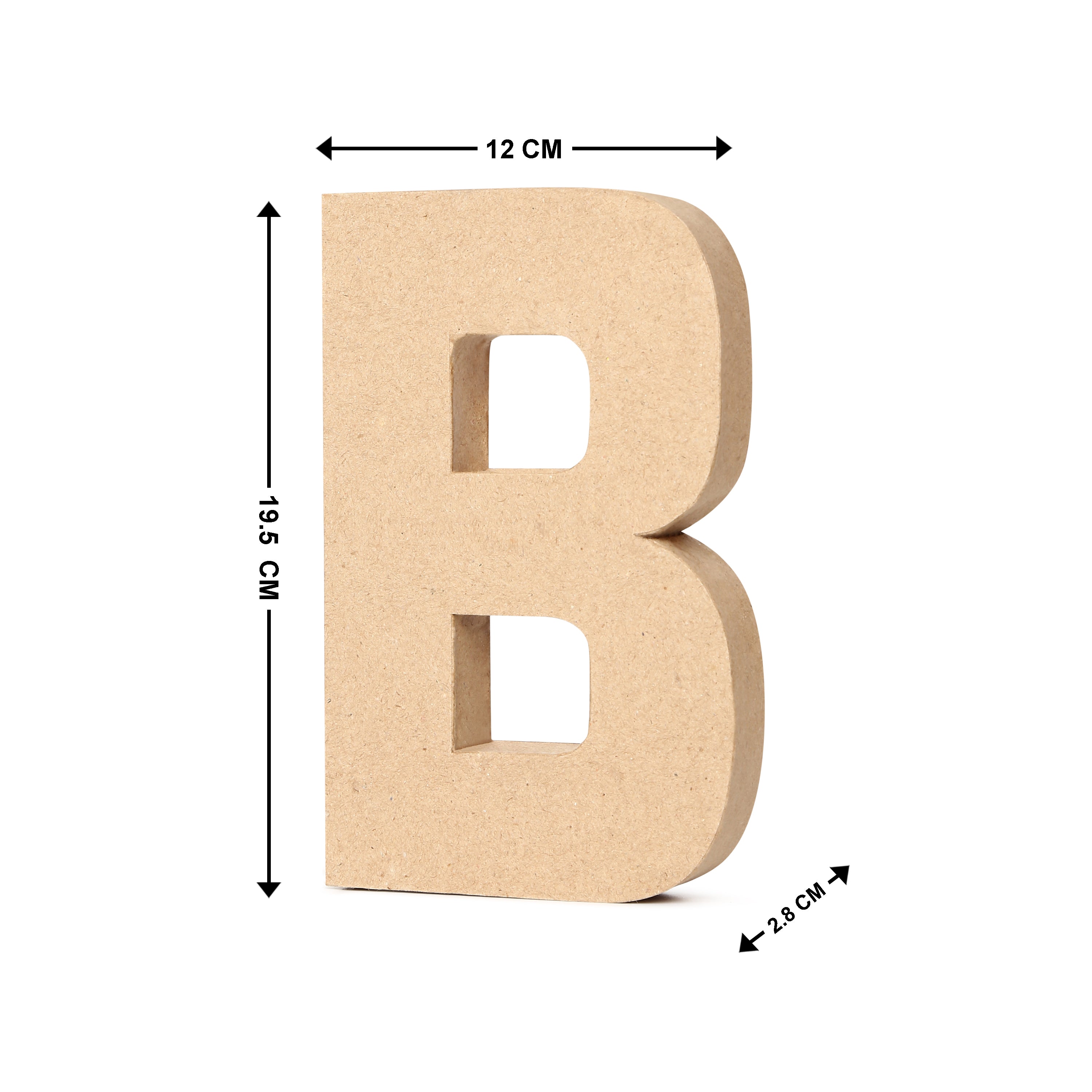 Paper Mache Alphabet B Approx 4.8 X 7.7 X 1.14Inch 1Pc Lb