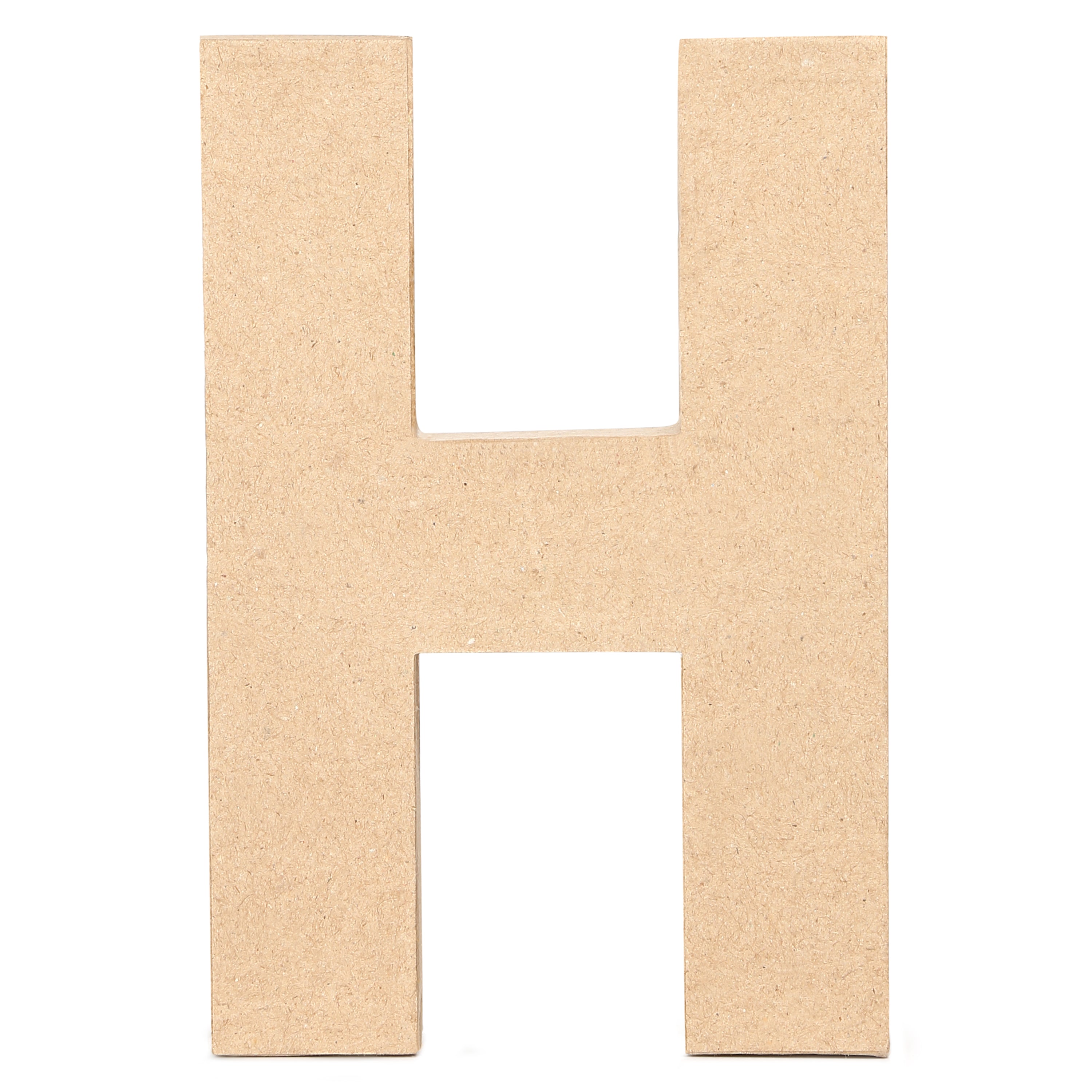 Paper Mache Alphabet H Approx 5.2 X 7.7 X 1.14Inch 1Pc Lb