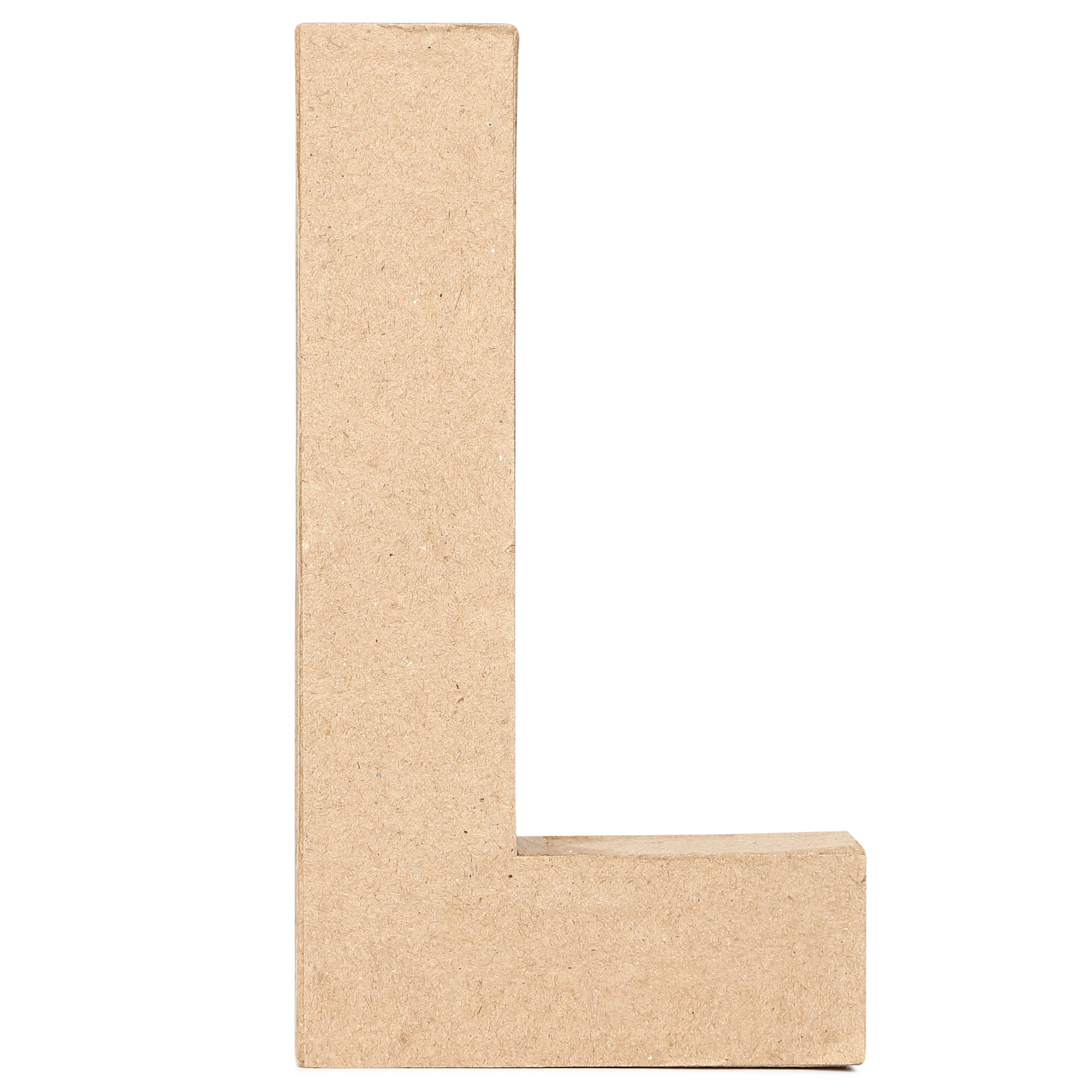 Paper Mache Alphabet L Approx 4.9 X 7.7 X 1.14Inch 1Pc Lb