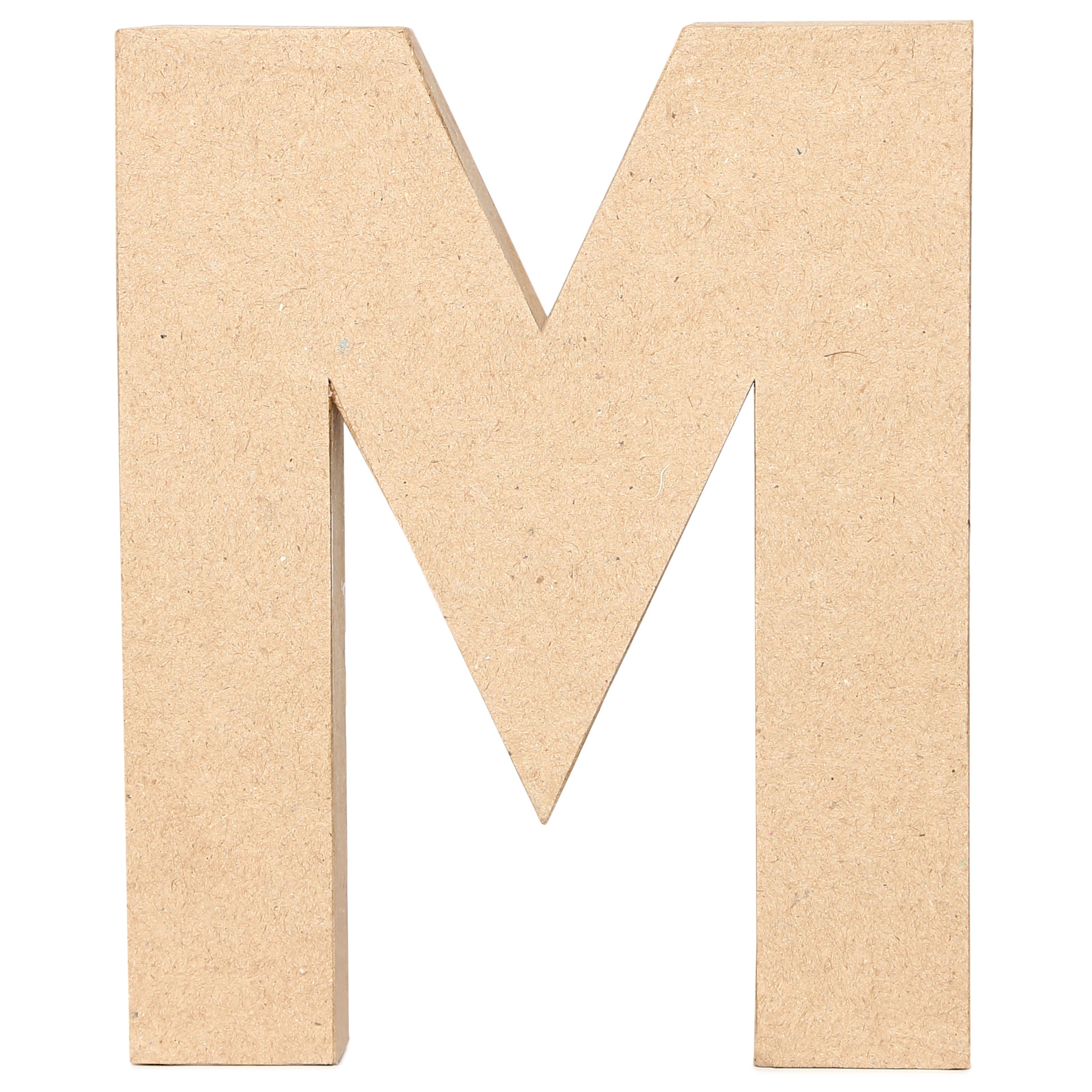 Paper Mache Alphabet M Approx 6.3 X 7.7 X 1.14Inch 1Pc Lb