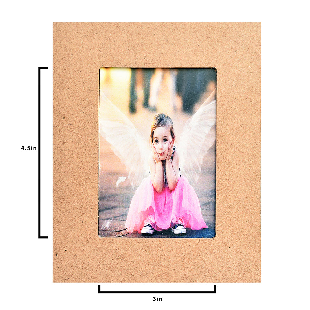 Mdf Photo Frame With Stand 3 X 4.5Inch 5.5Mm Thick 1Pc Lb
