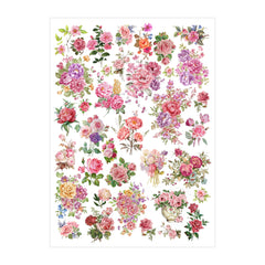 Deco Transfer Sheet Rosy Garden 10Inch X 7.5Inch 1Pc Lb