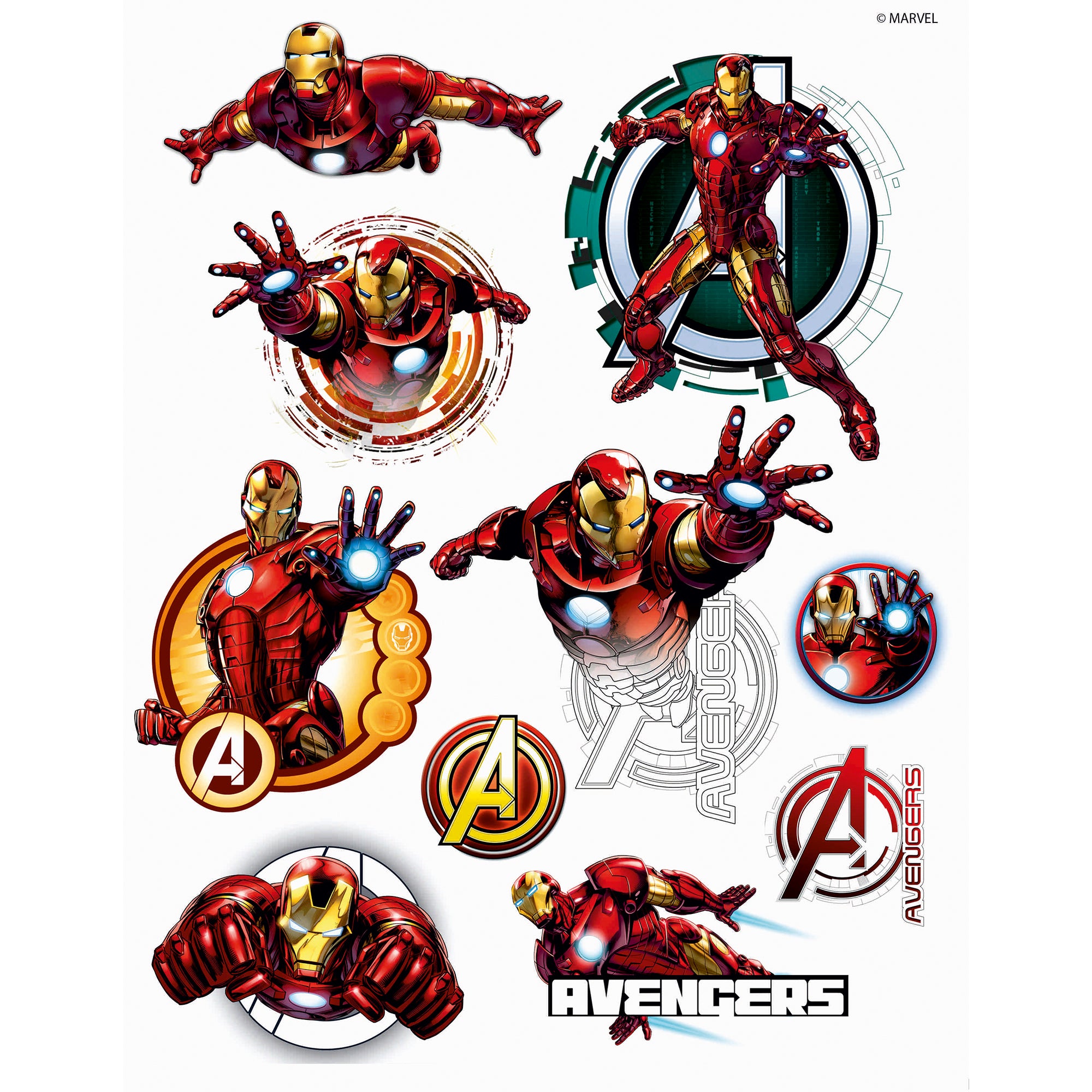 Deco Transfer Sheet - Brave Iron Man, 7.5 x 9.5in, 1Sheet