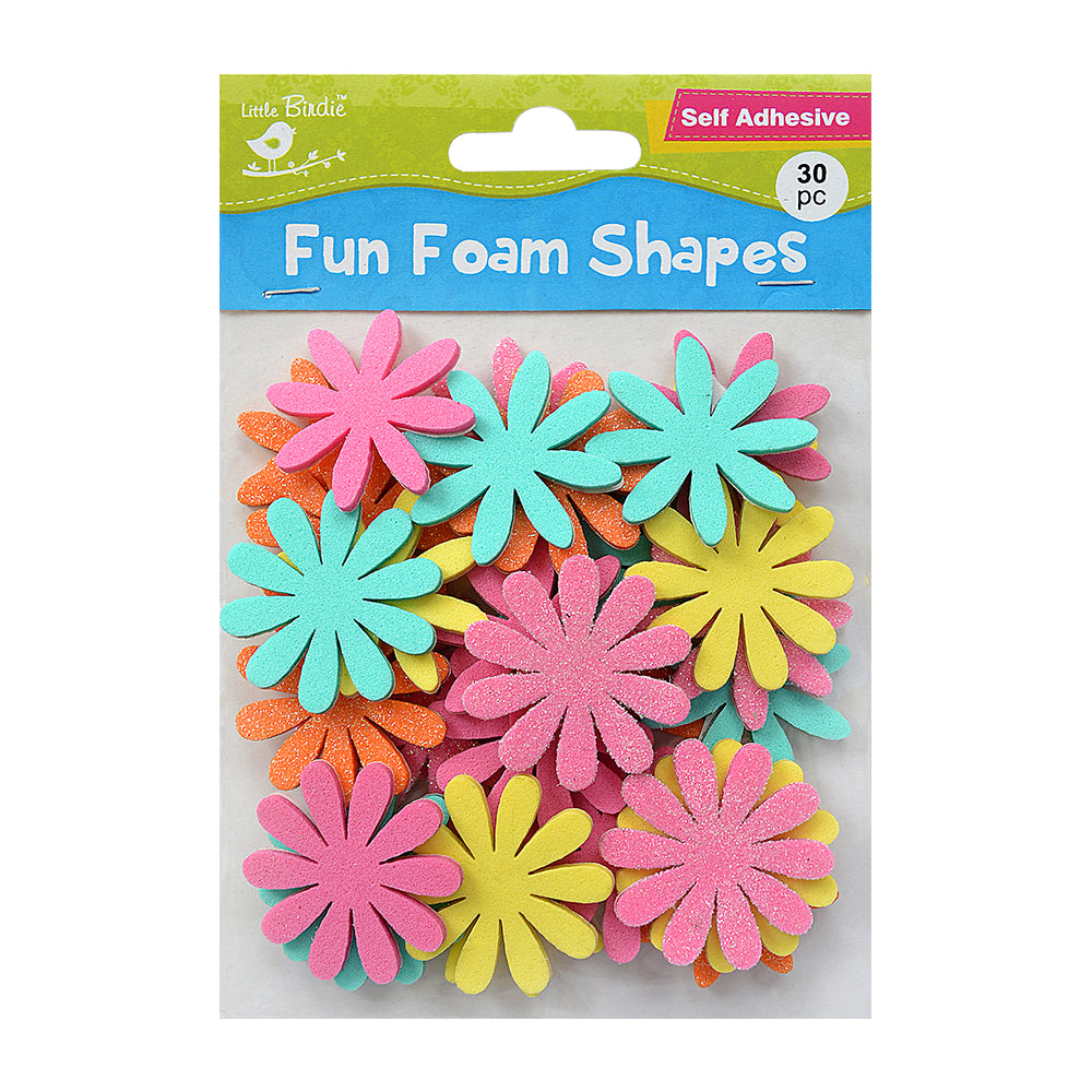 Fun Foam Stickers Spring Flowers 30Pcs