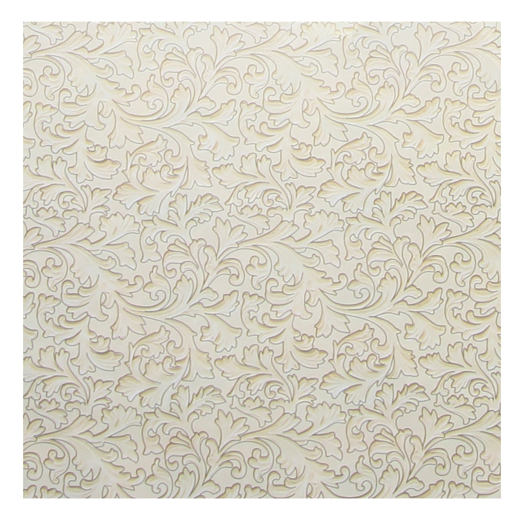 Gift Wraps Elegant Damask Ivory Shimmer 20 X 30Inch 1Sheet Gol