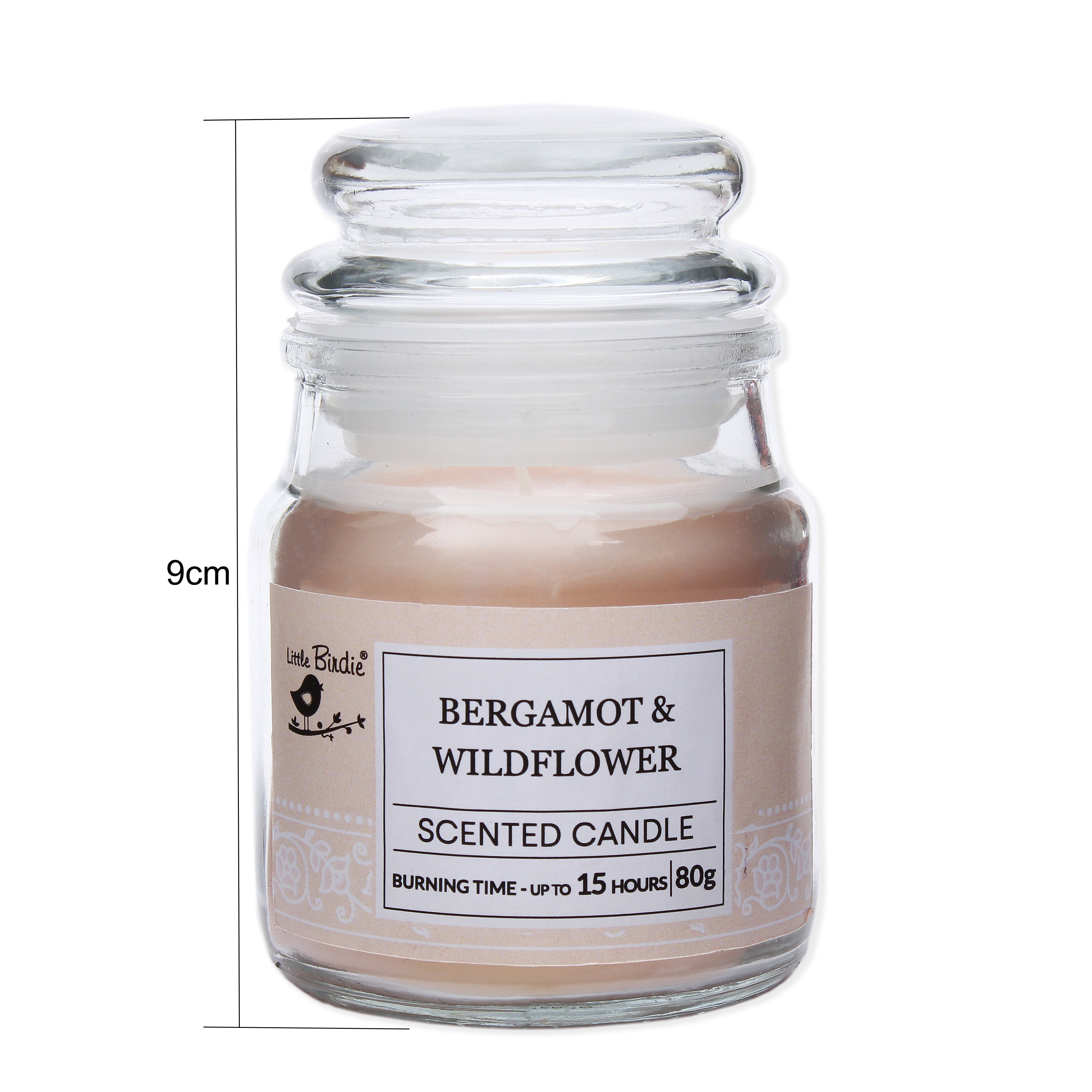 Jar Candle Bergamot & Wildflower (12 To 15 Hr Burning Time) 80Grm 1Pc Box Lb