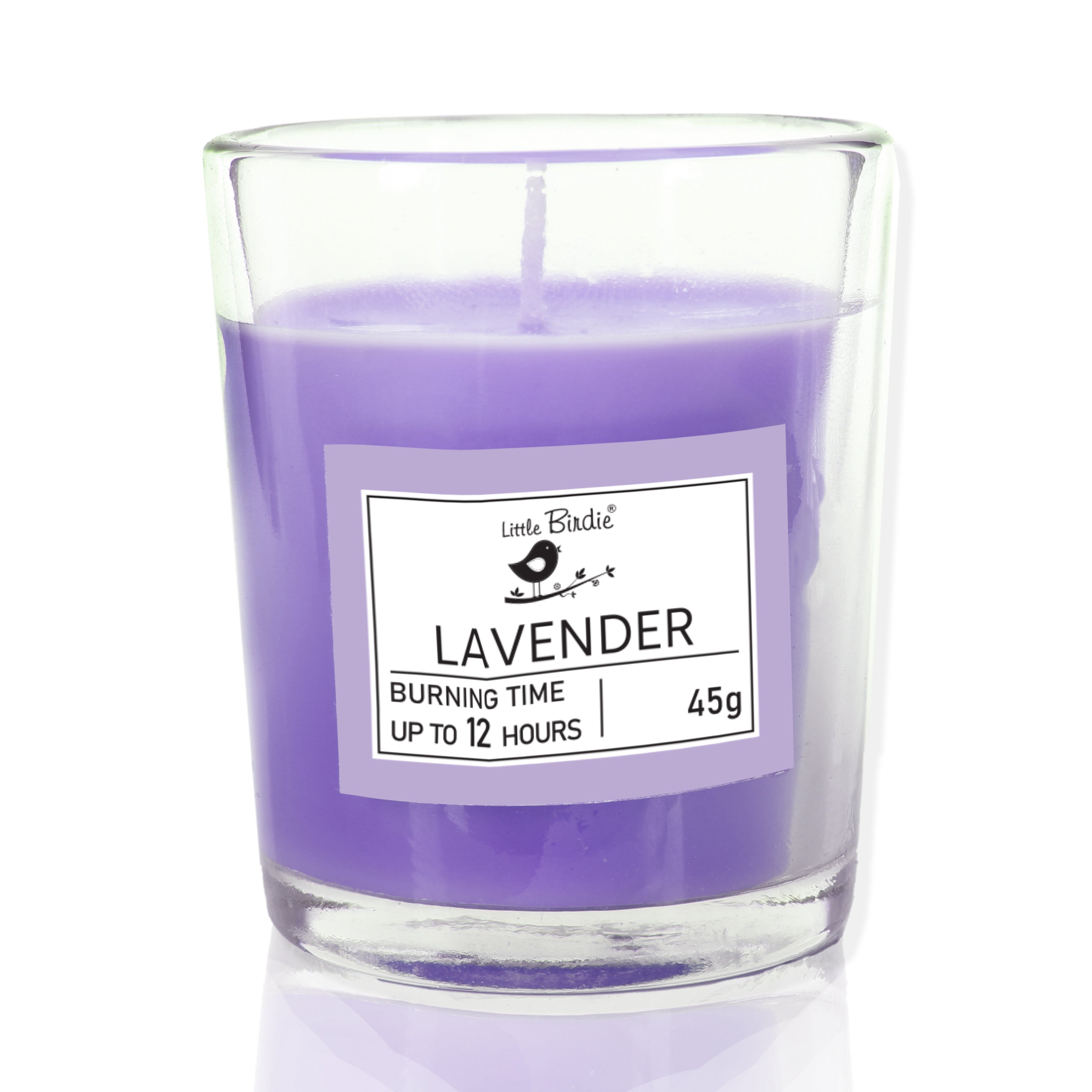 Scented Wax Glass Candle Lavender (10 To 12 Hr Burning Time) 45Grm 1Pc Box Lb