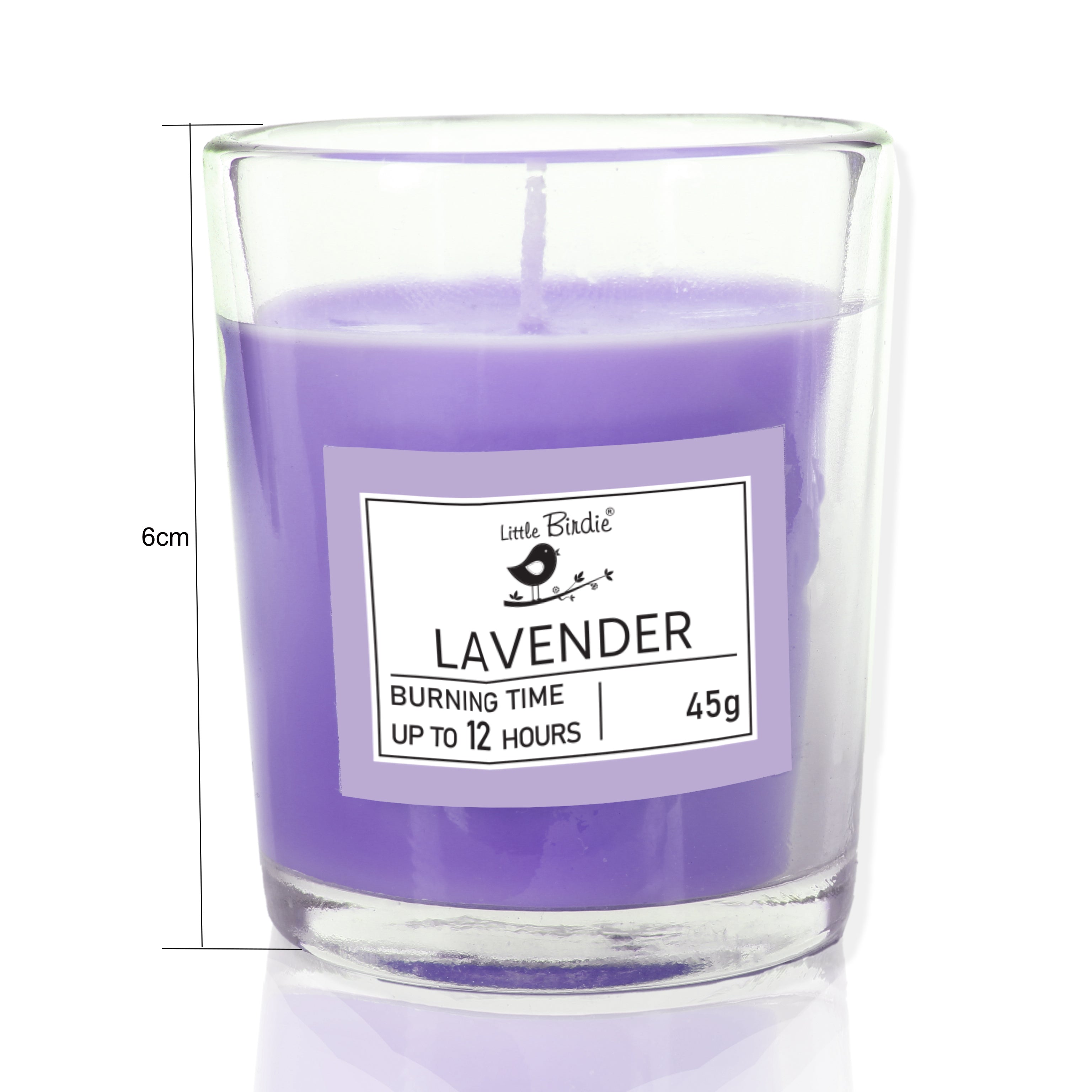 Scented Wax Glass Candle Lavender (10 To 12 Hr Burning Time) 45Grm 1Pc Box Lb
