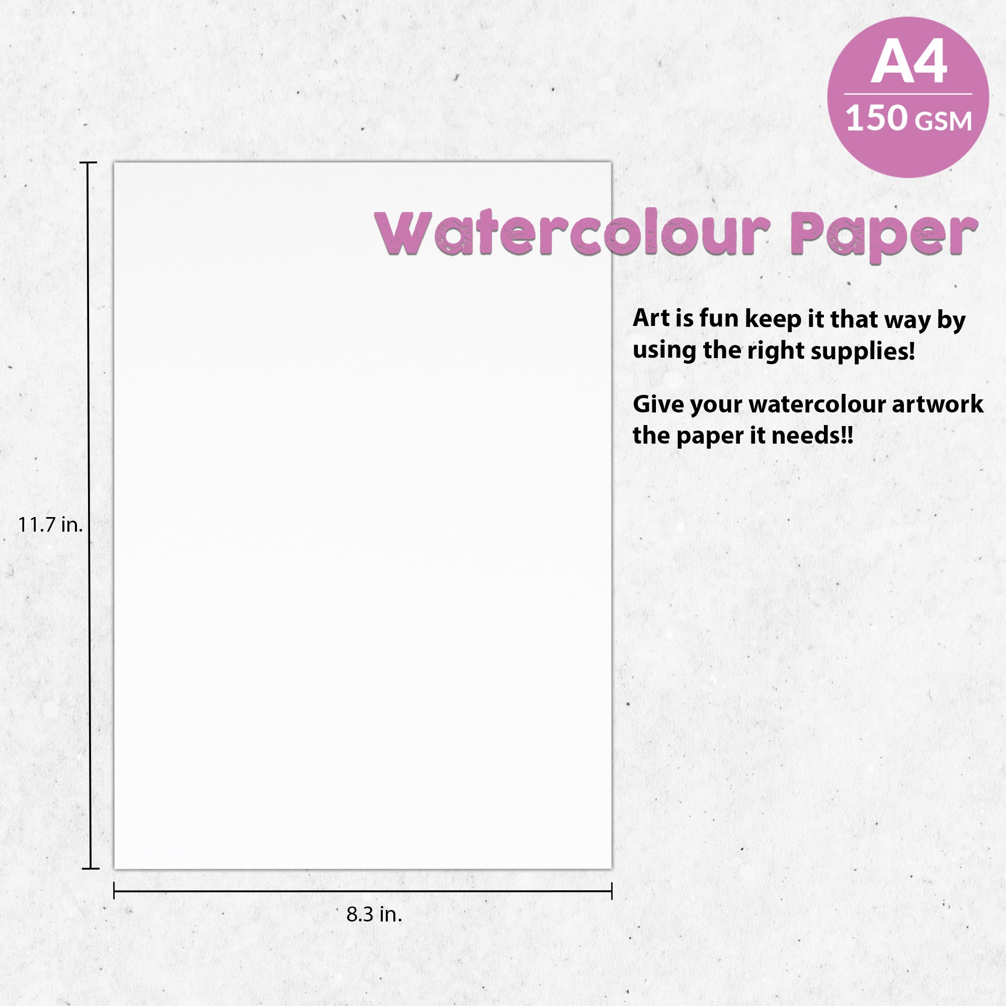 Premium Watercolour Paper 150Gsm A4 10 Sheets