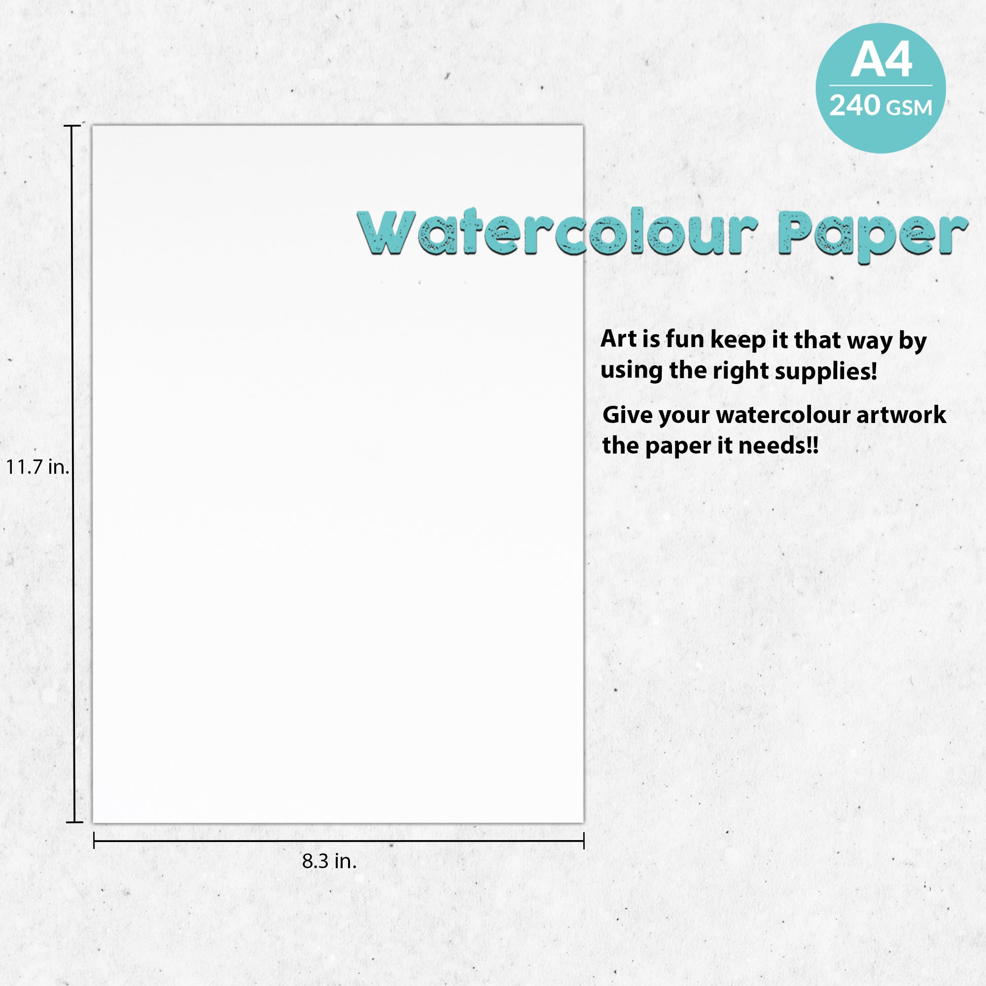 Premium Watercolour Paper 240Gsm A4 10 Sheets