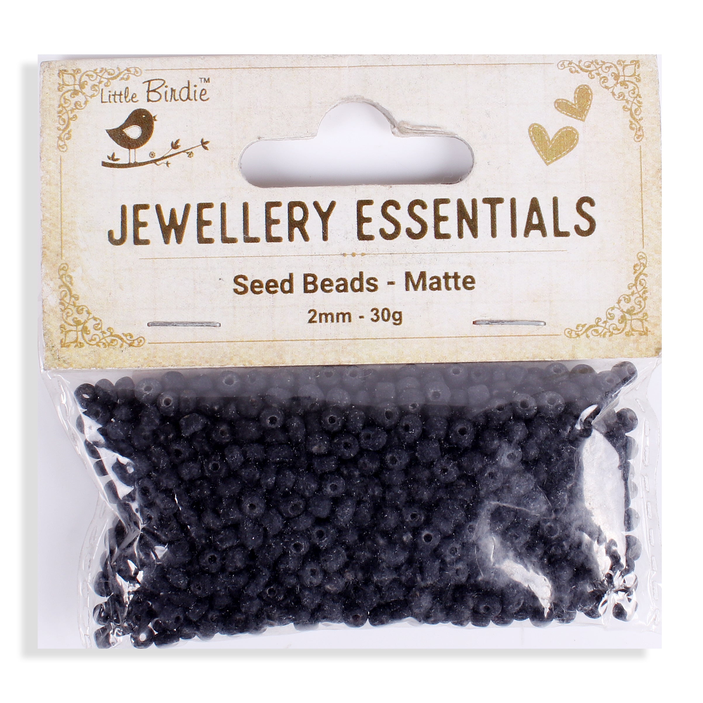 Seed Beads Black 2Mm 30Gm