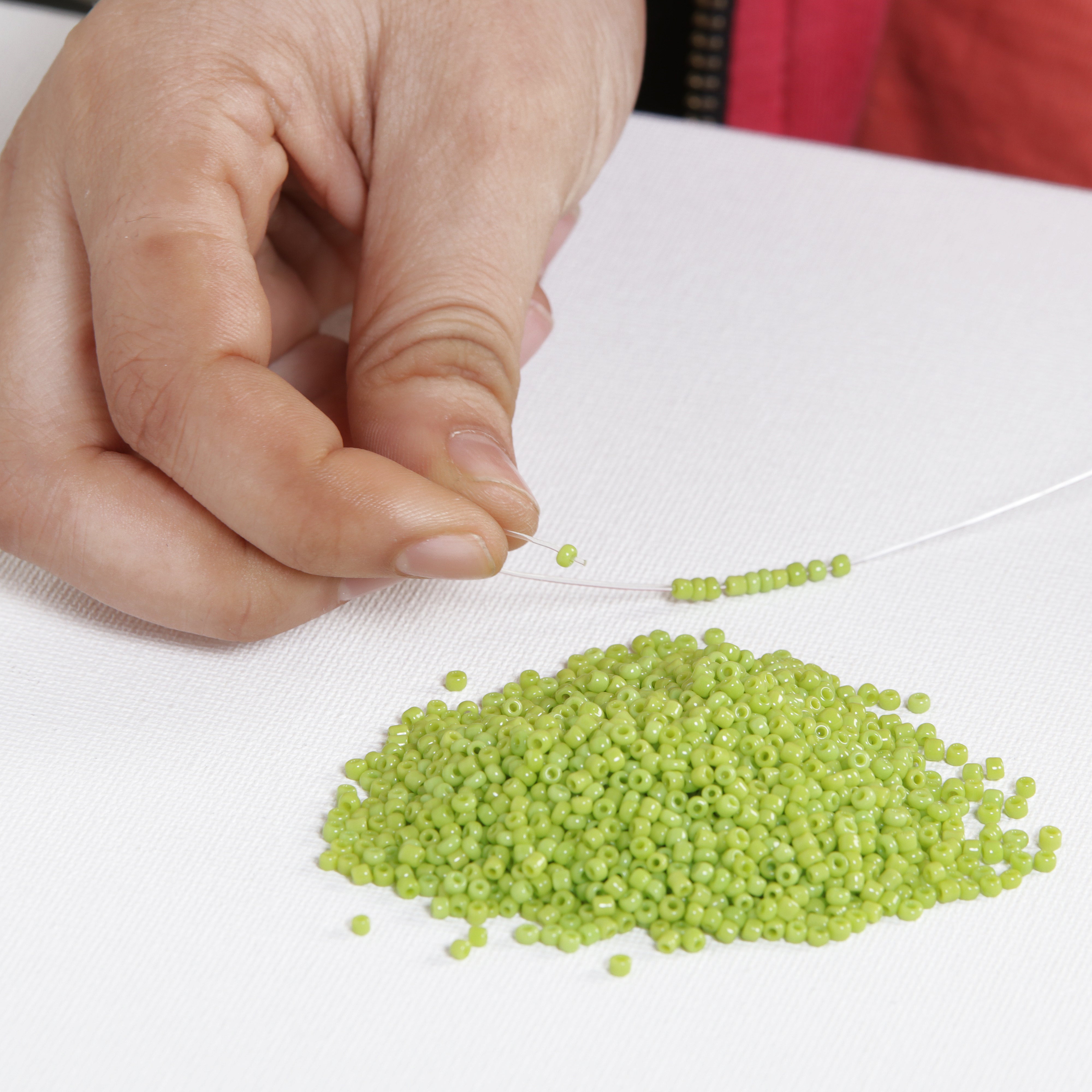 Seed Beads Opaque Fern Green 2Mm 30Gm
