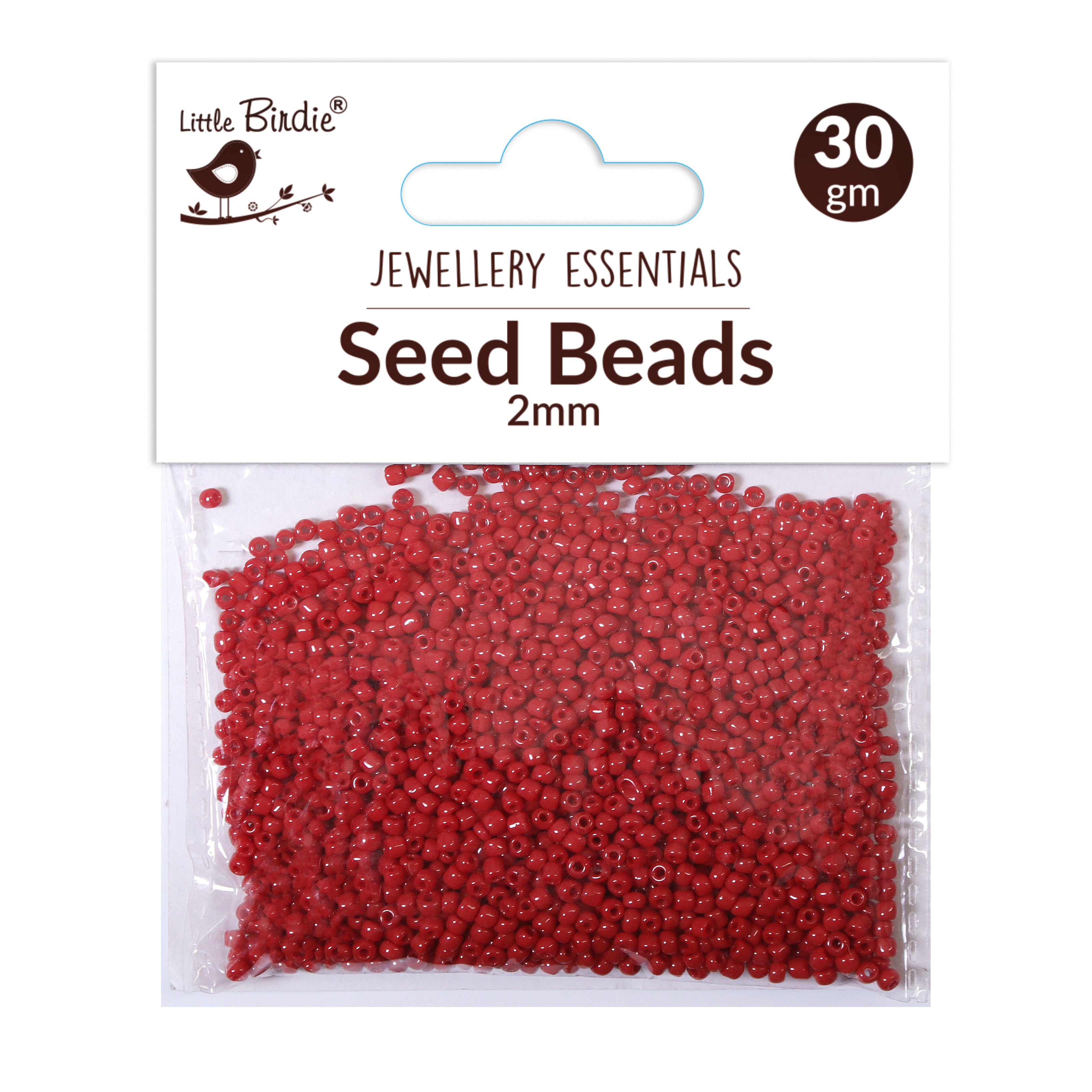 Seed Beads Opaque Garnet 2Mm 30Gm