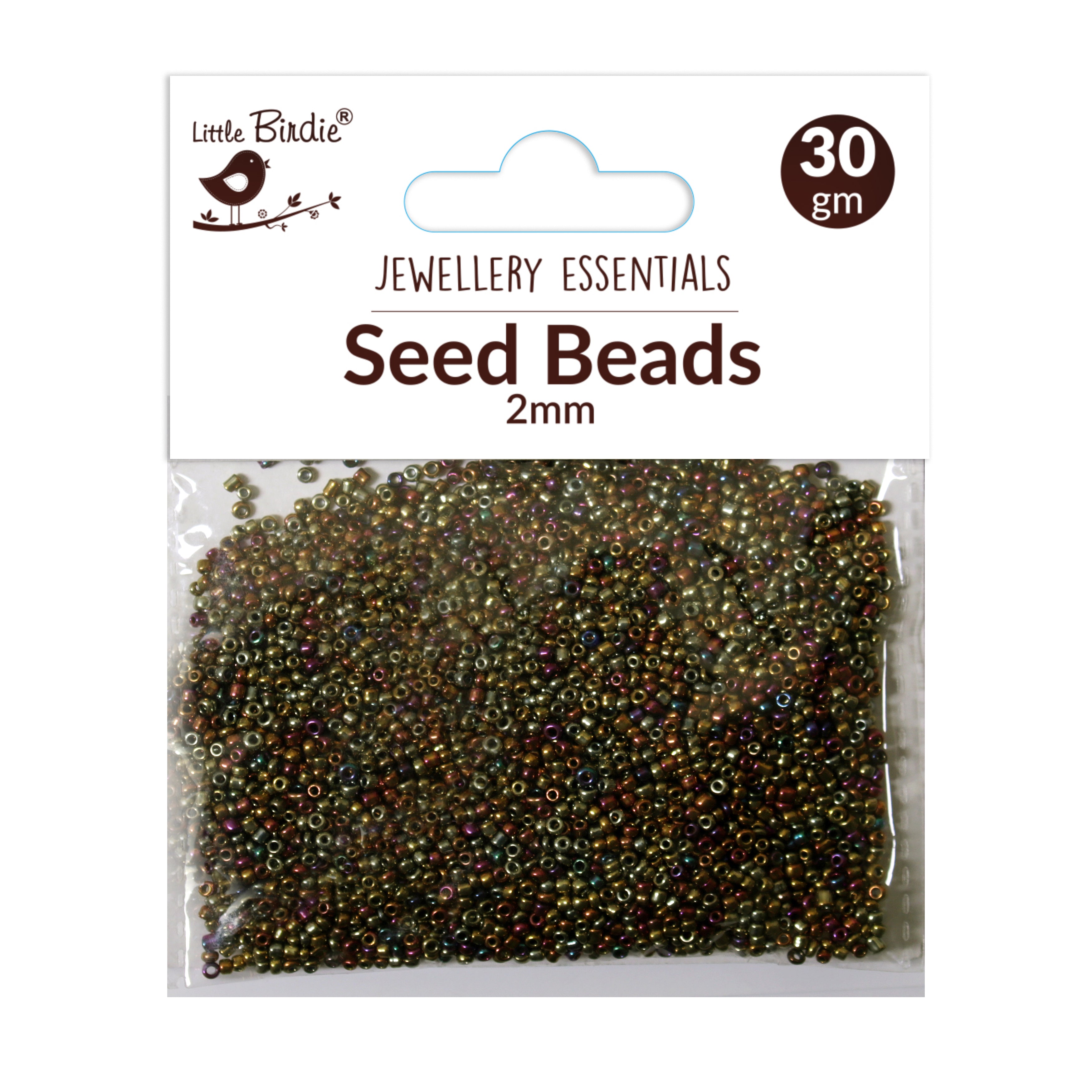 Seed Beads Rainbow Mix 0.5Mm 30Gm