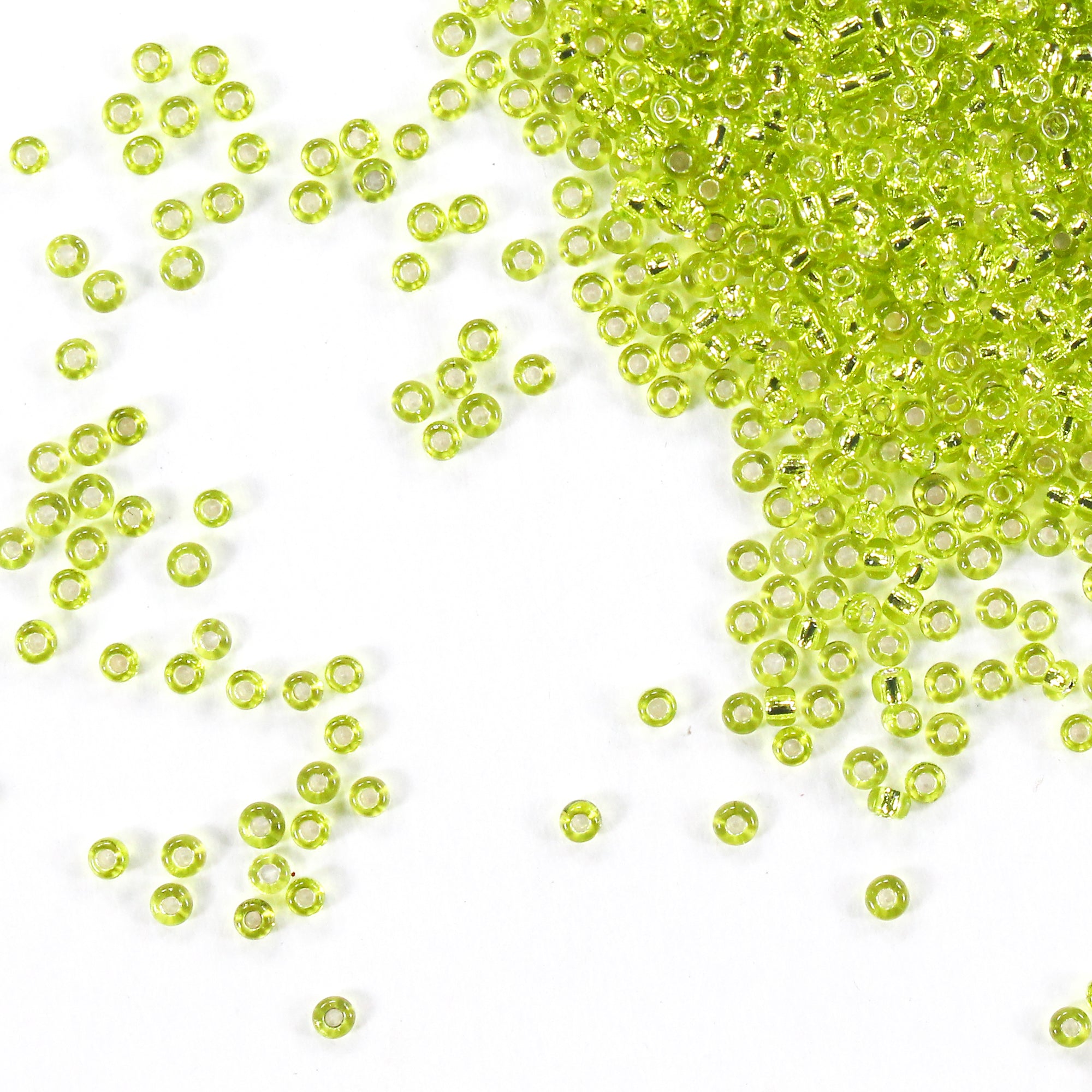 Seed Beads Transparent Green 0.5Mm 30Gm