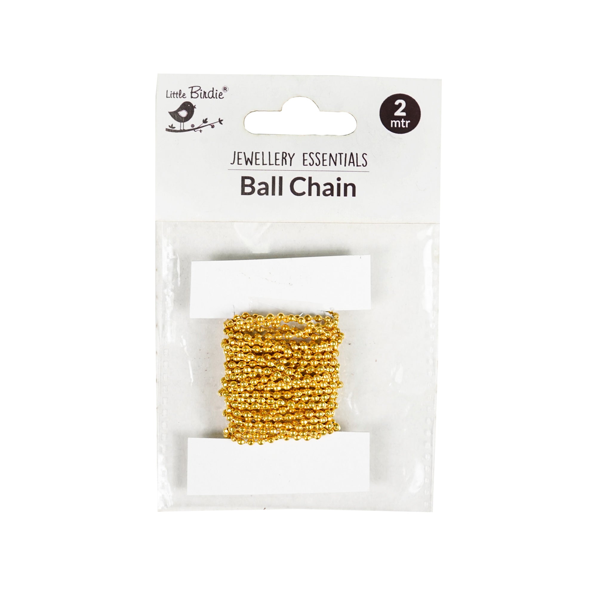 Ball Chain Gold 2Mm 2Mtr Pbhc Lb