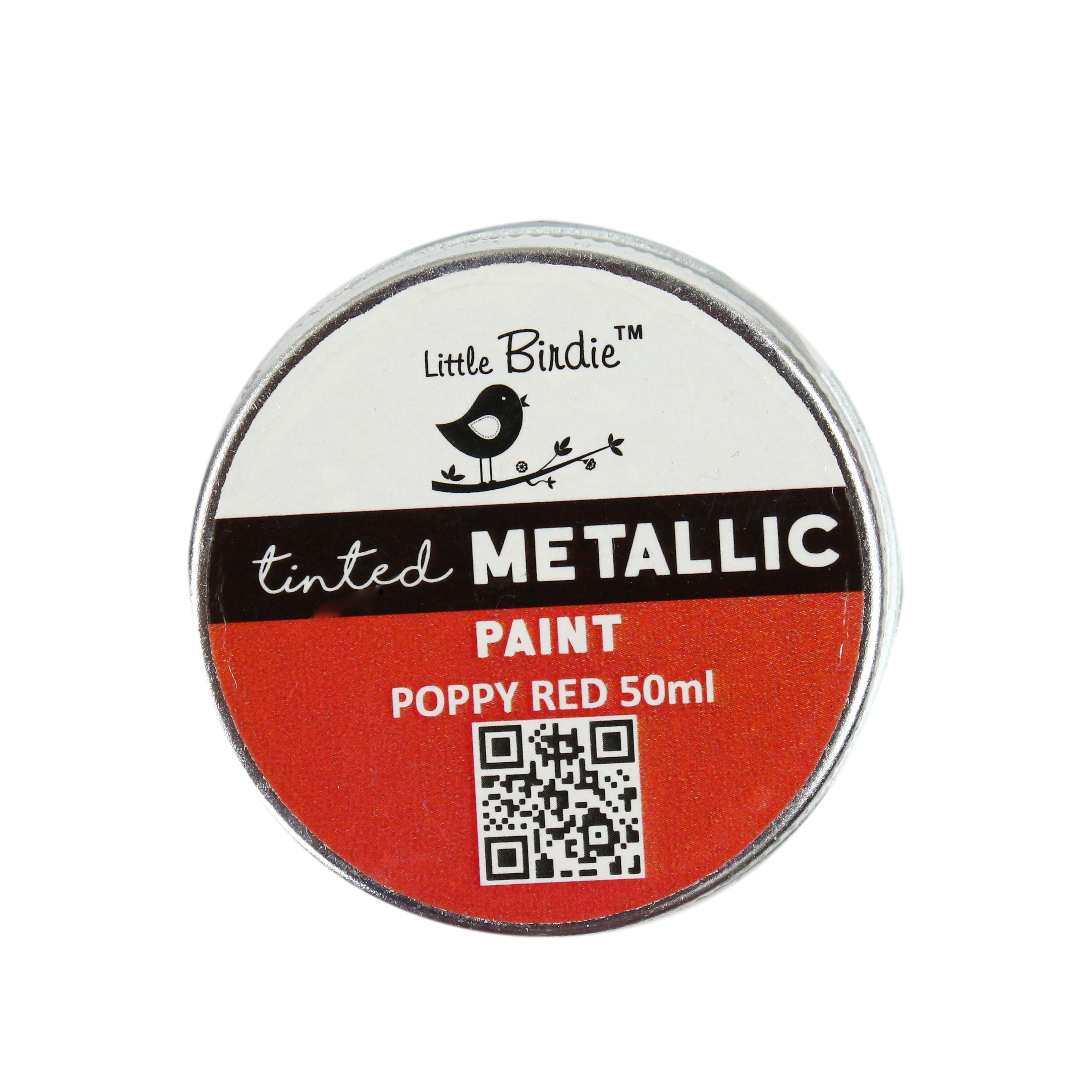 Tinted Metallic Paint Poppy Red 50Ml Bottle Lb - VC