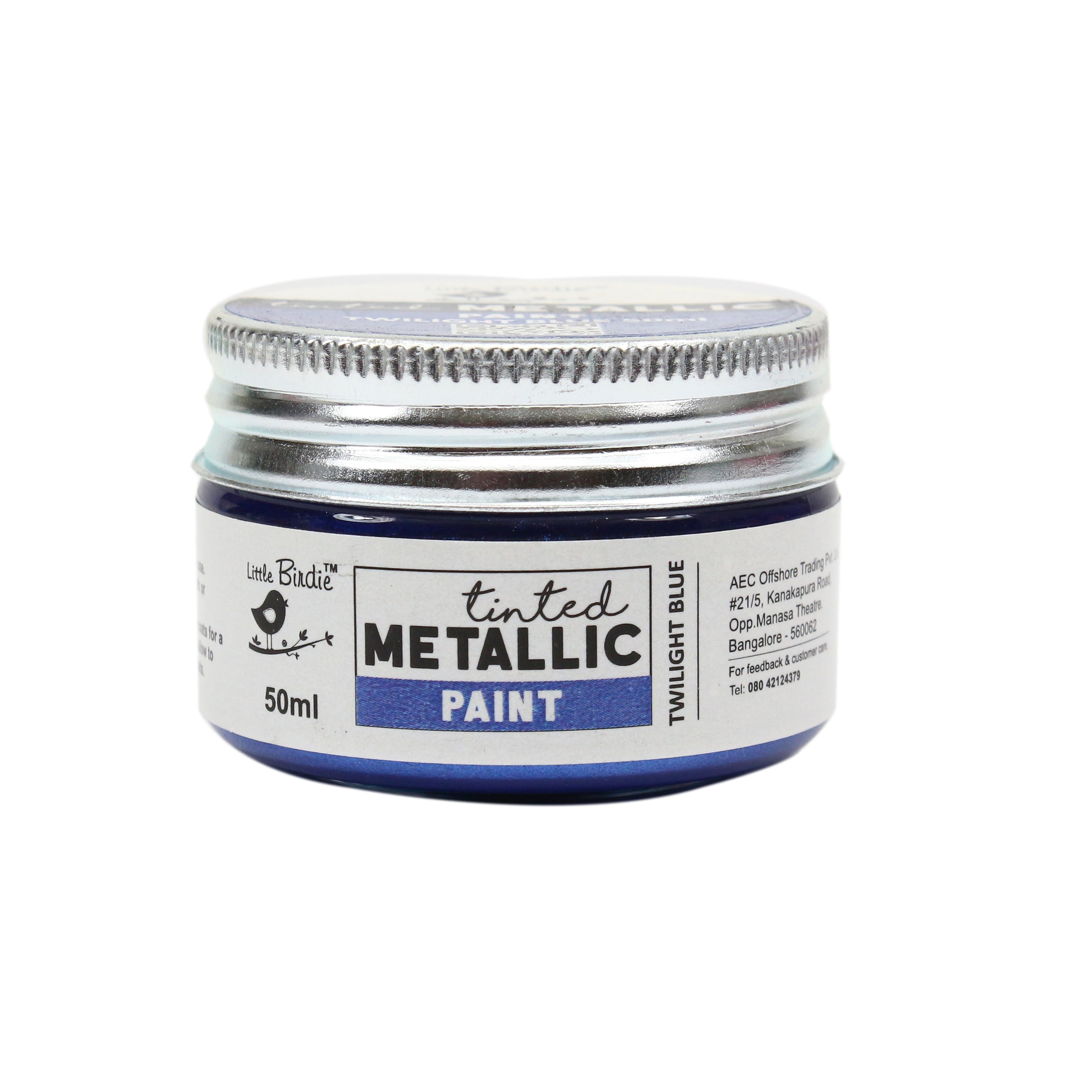 Tinted Metallic Paint Carribean Teal Bottle-50Ml