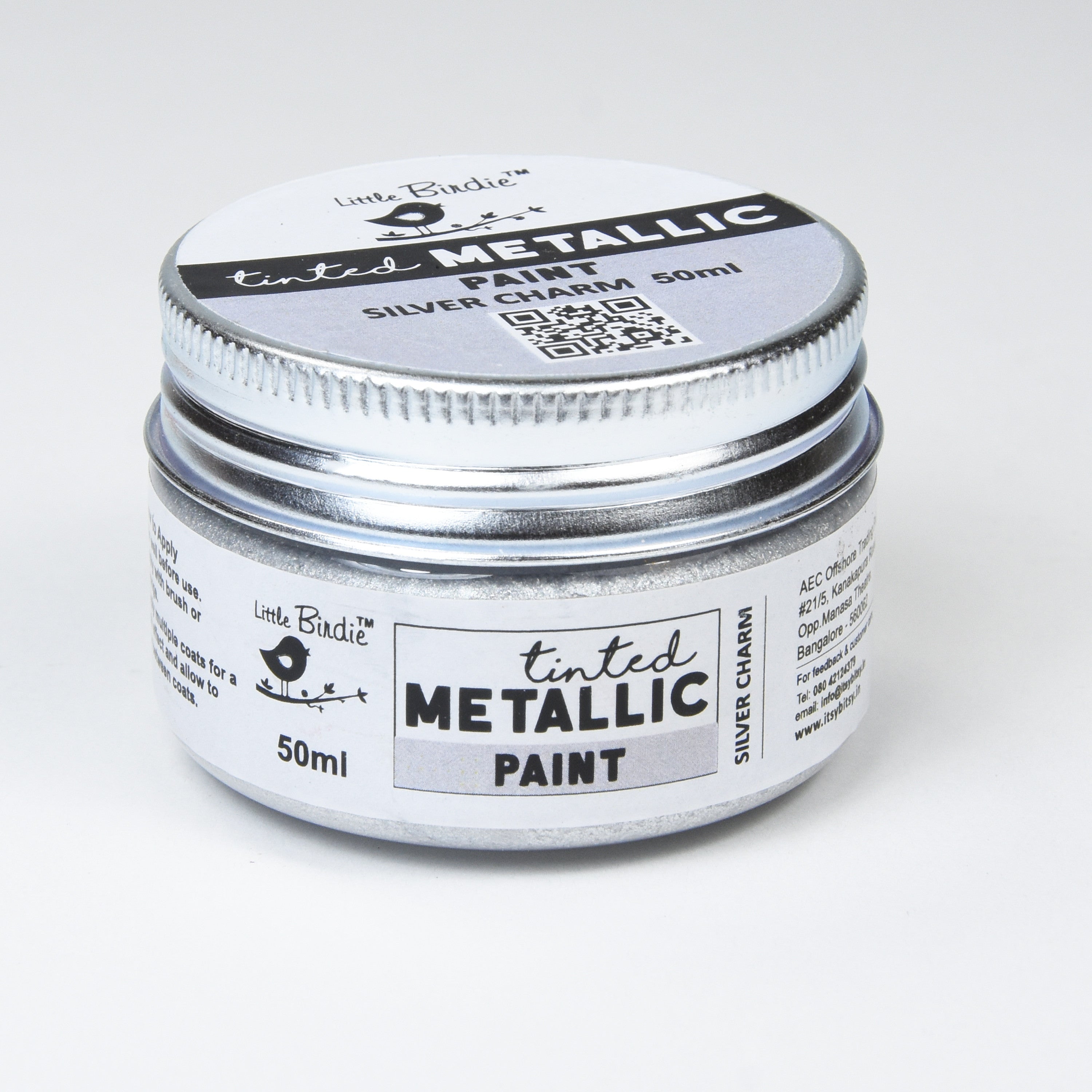 Tinted Metallic Paint Silver Charm 50Ml Bottle Lb - VC