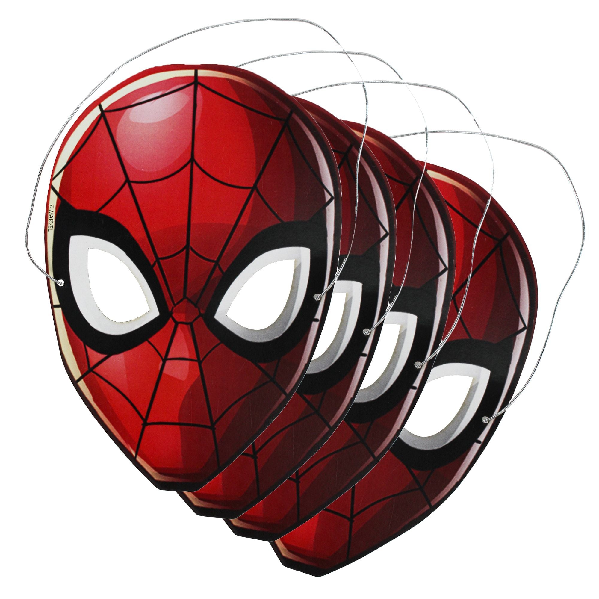 Spiderman Mask With Elastic Band 250GSM, 4pc