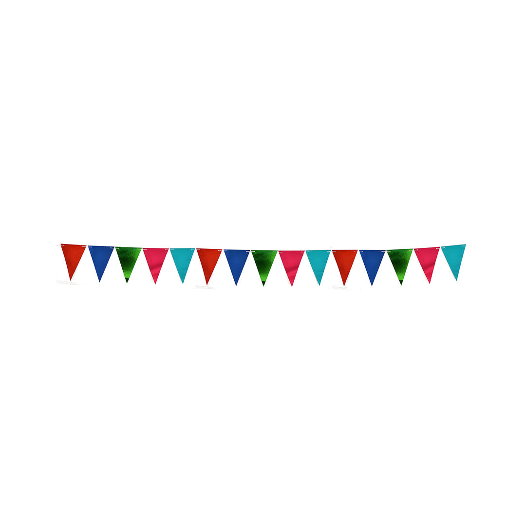 Foil Bunting With Cotton Thread 2.5Mtr 15Pcs Lb