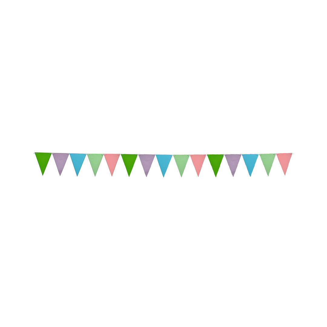 Multicolour Party Bunting 15Pc  1 And 4M Thread Lb