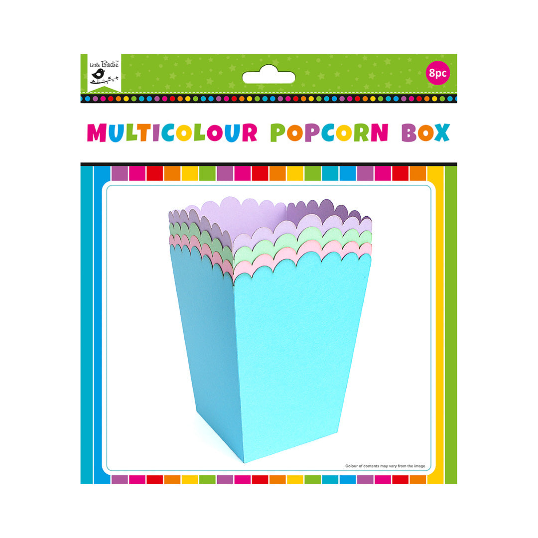 Multicolour Popcorn Box 8Pc Lb