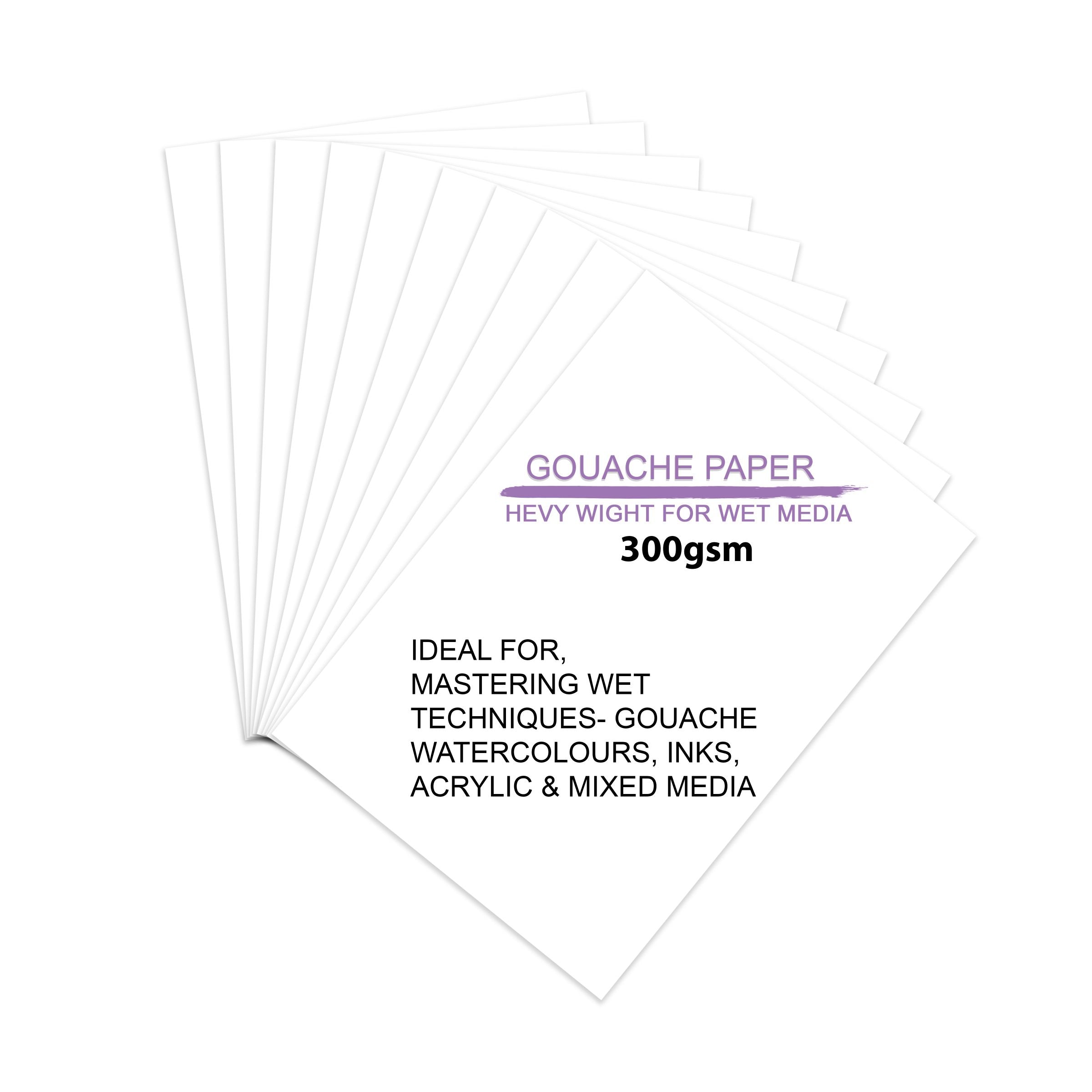 Gouache Paper A4 Size 300 Gsm Pack Of 10 Sheets