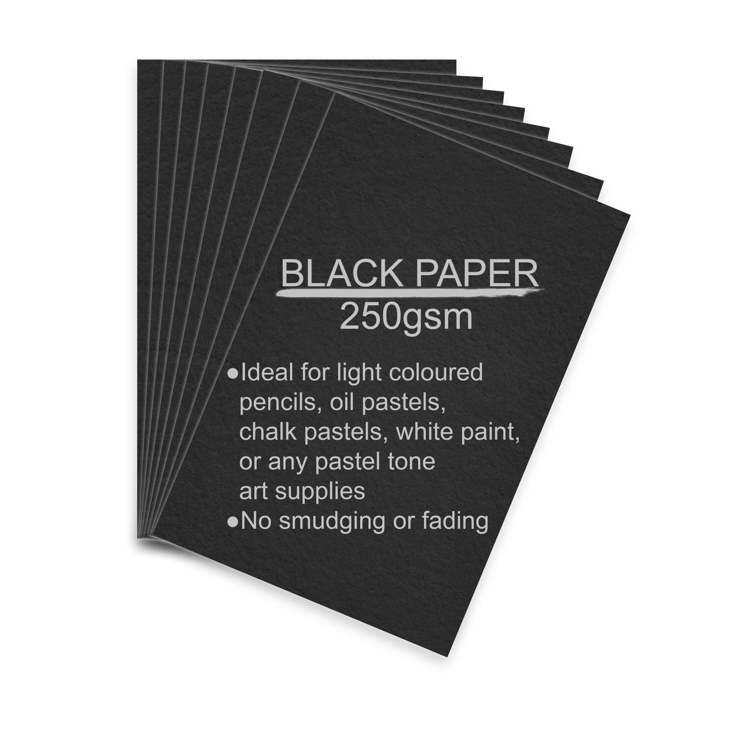 Black Paper A4 Size 250 Gsm Pack Of 8 Sheets Pb Lb