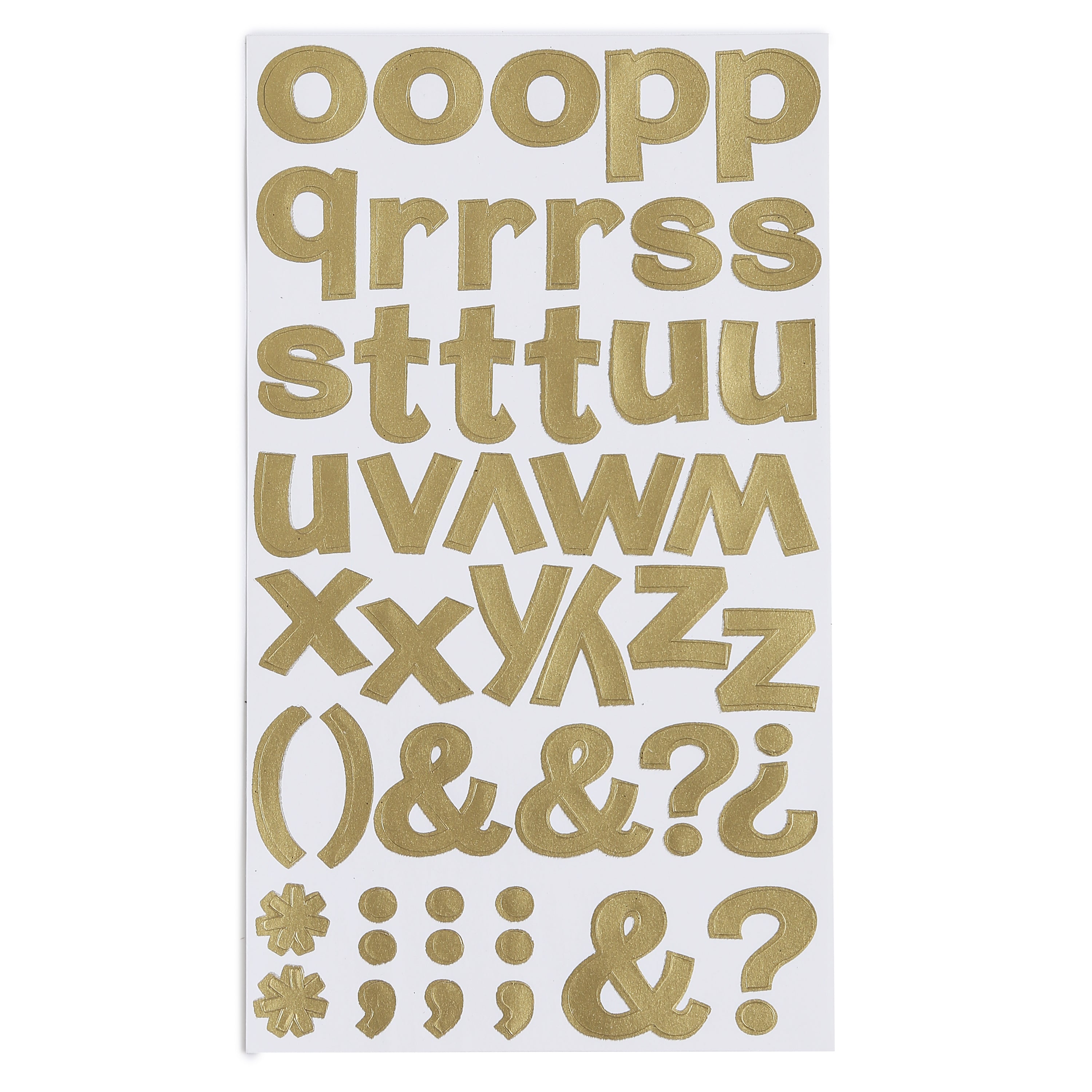 Mettalic Alphabet And Numbers Lime Shine 4Sheet