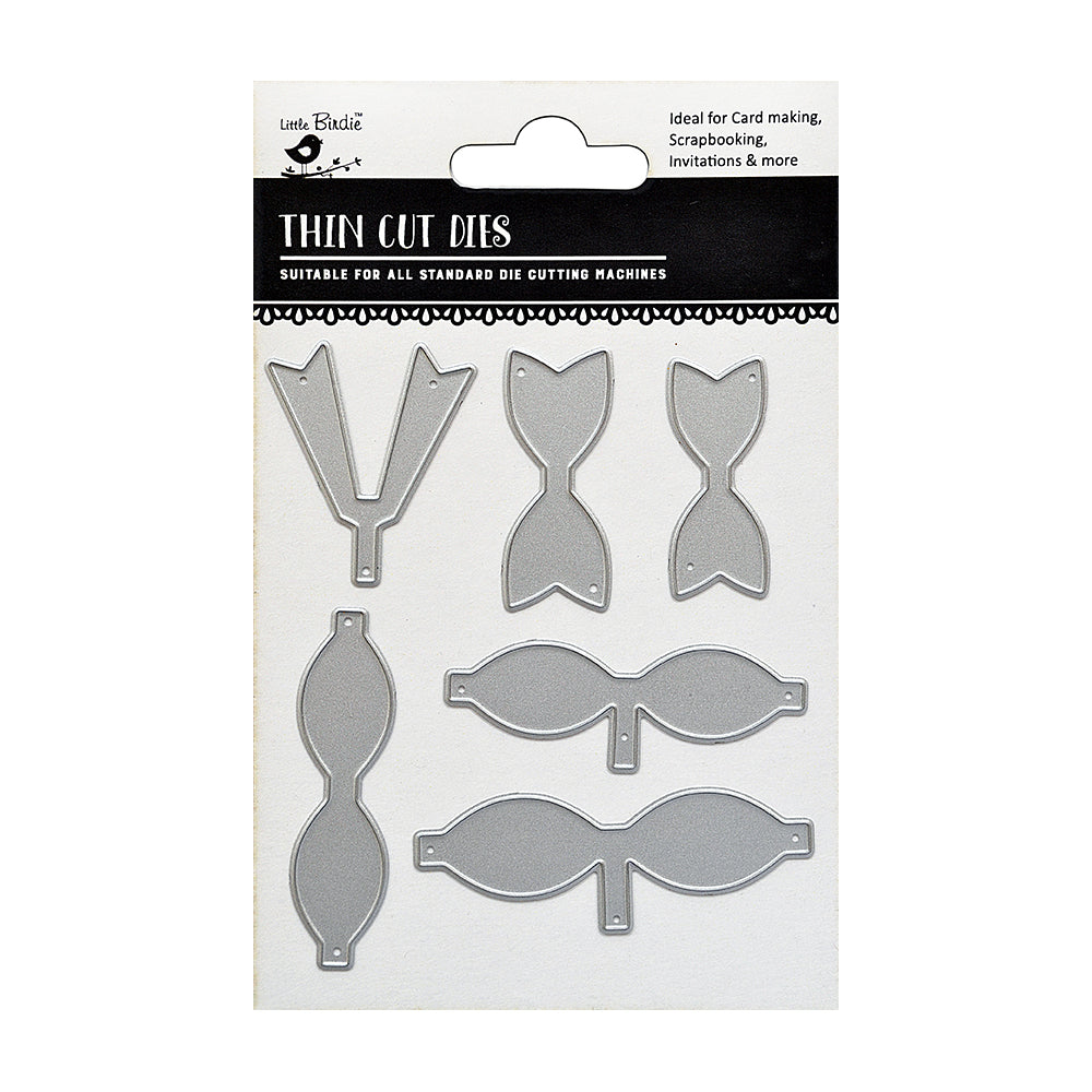 Thin Cut Dies Bow Collection 6Pc