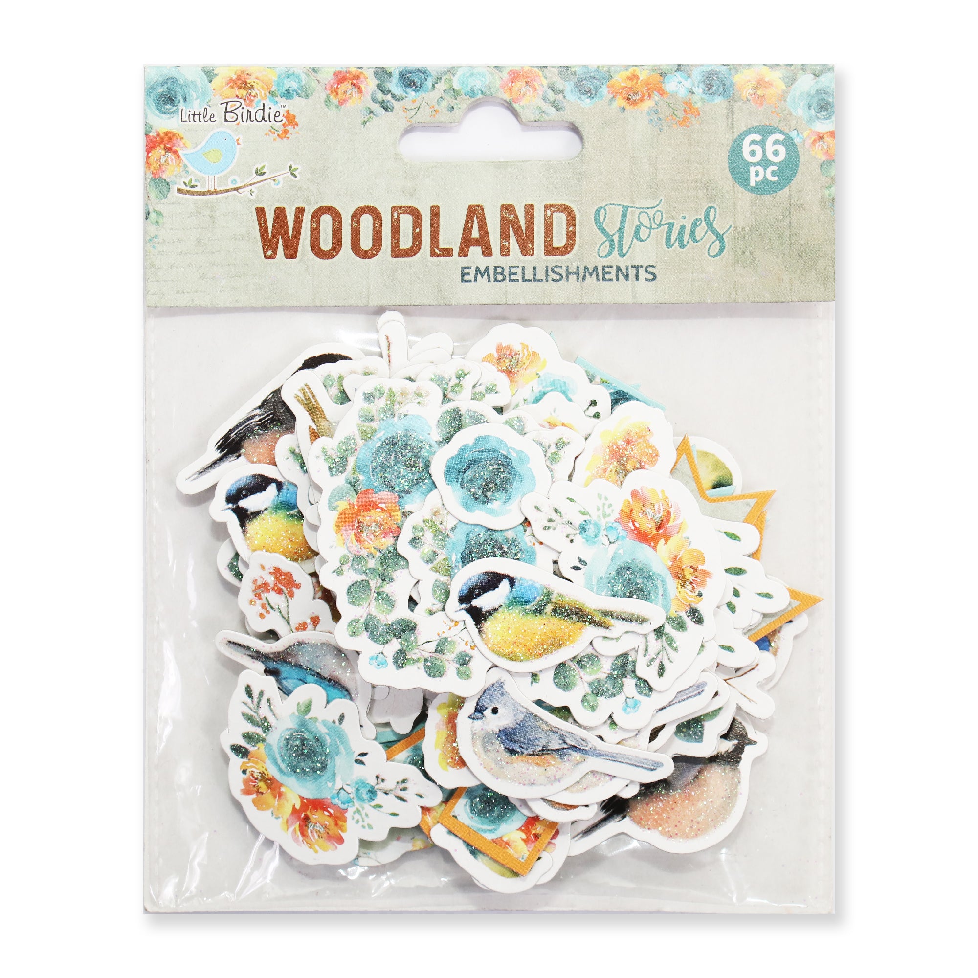 Woodland Stories Ephemera Stickers 66pcs
